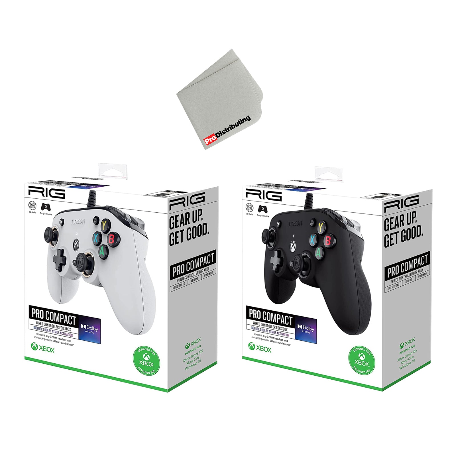 Nacon PRO Compact Controller for Xbox Series X|S and Xbox One - Black and White (2 Pack) - Pro-Distributing