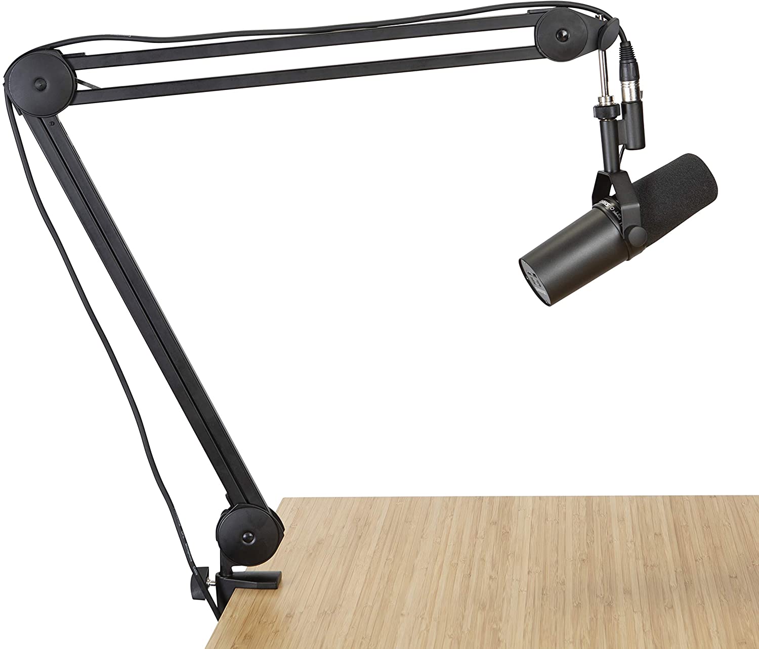 Gator Frameworks Deluxe Desk-Mounted Broadcast Microphone Boom Stand for Podcasts & Recording  - GFWMICBCBM2000 - Pro-Distributing