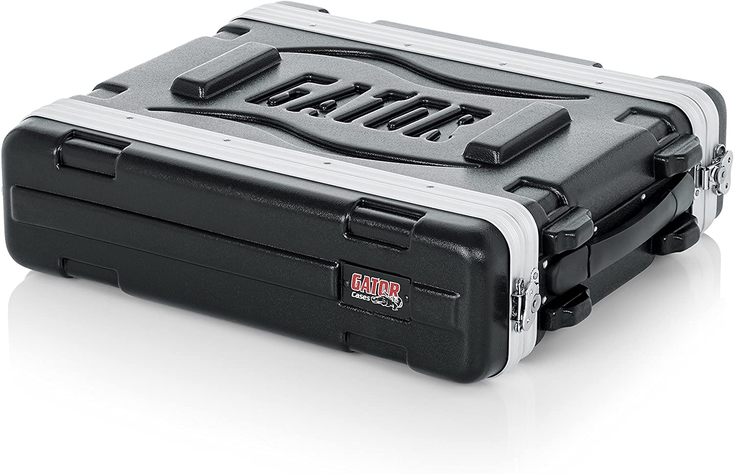 Gator Cases Lightweight Molded 2U Rack Case with Heavy Duty Latches; Shallow 14.25" depth  - GR-2S - Pro-Distributing