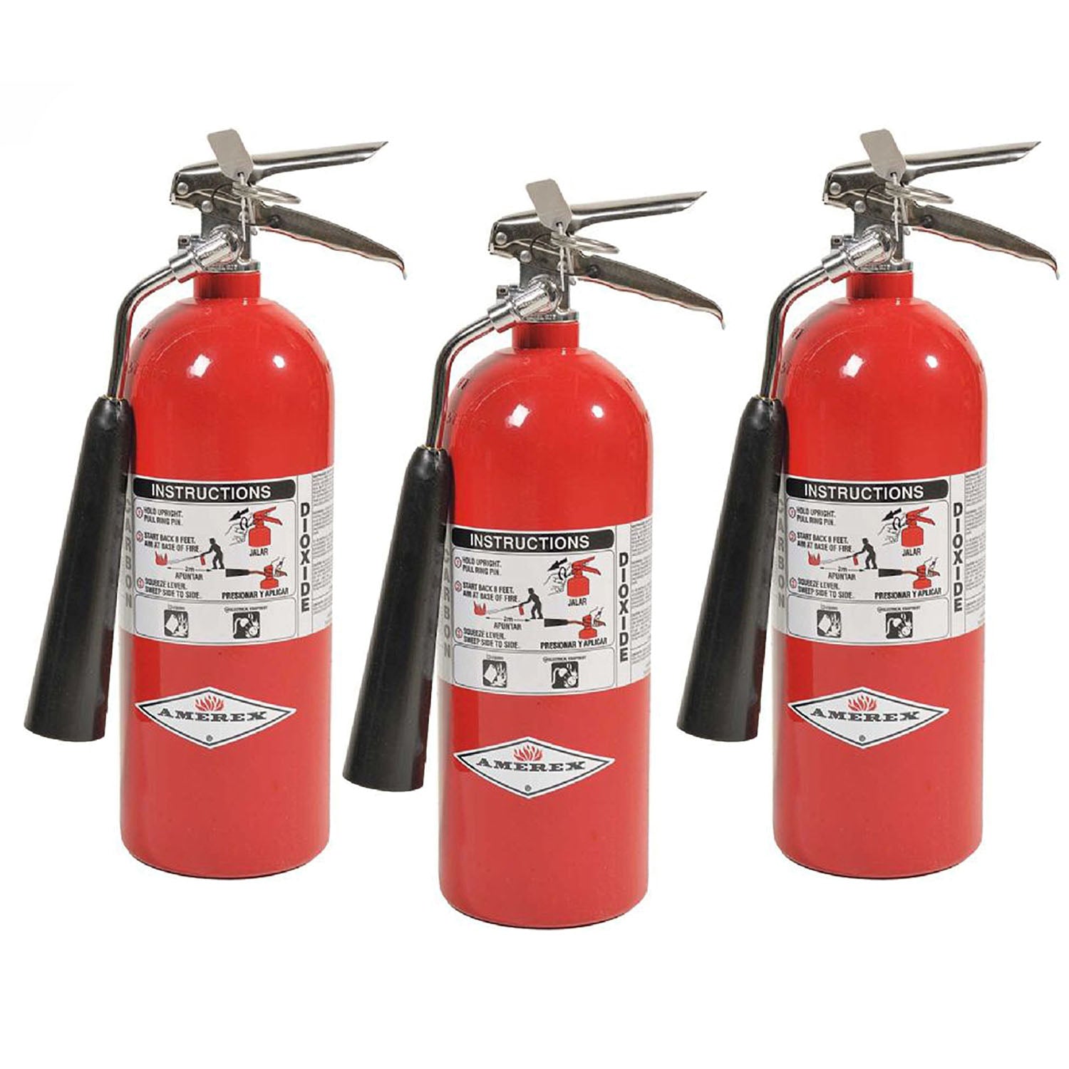 Amerex 322, 5lb Carbon Dioxide Class B C Fire Extinguisher - 3 Pack - Pro-Distributing