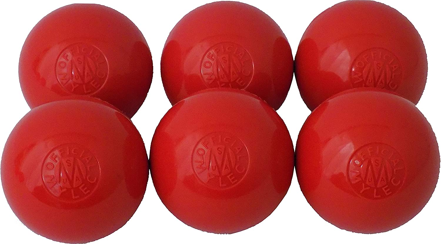 Mylec Original No Bounce Hockey Ball - Red - Hot 75° and Over - 6 Pack - Pro-Distributing