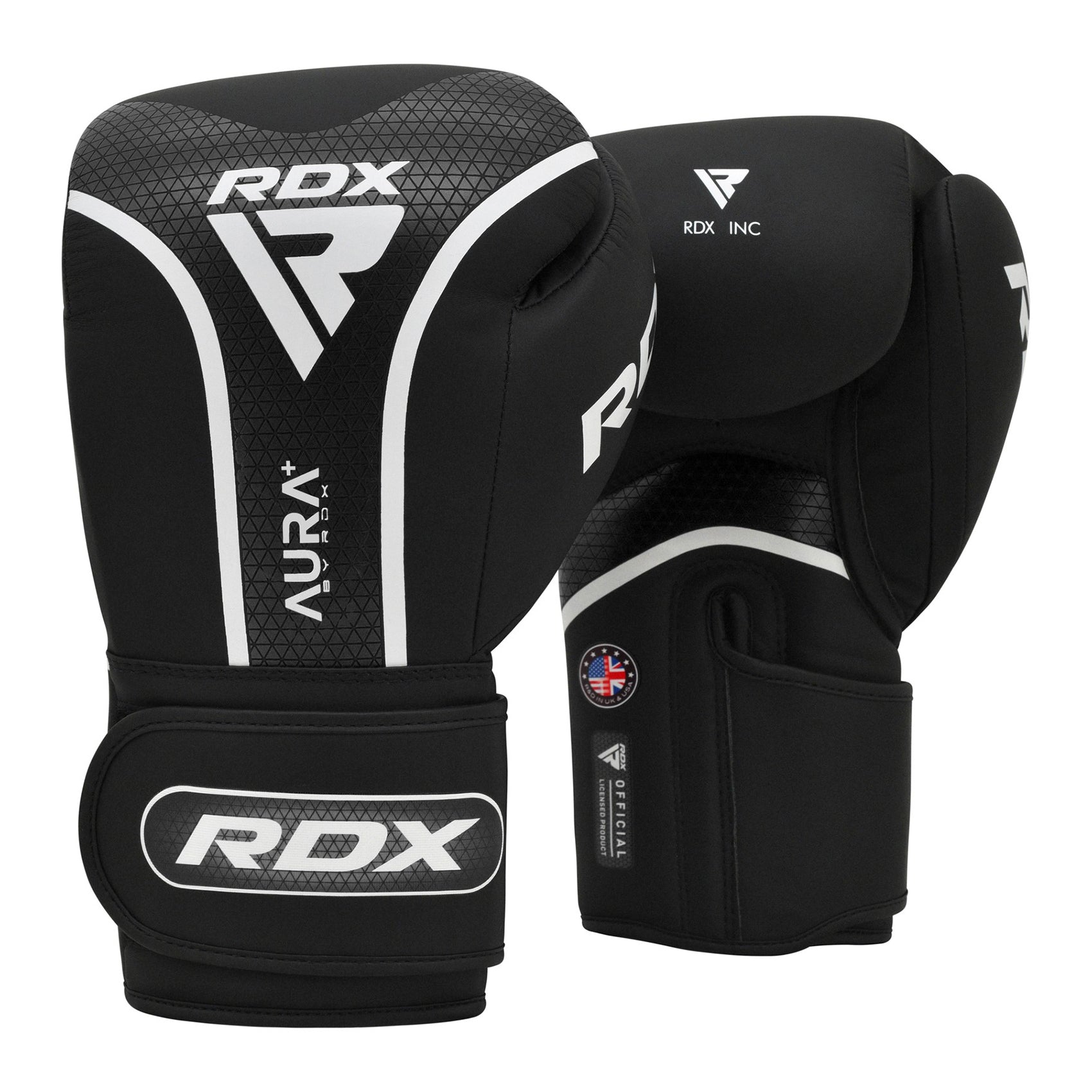 RDX T17 Aura Nova Tech Boxing Sparring Gloves - Matte Black - 16oz - Shock Absorbing Foam, Moisture Wicking for Heavy Punching Bag Training, Kickboxing, Muay Thai, Sparring - Pro-Distributing
