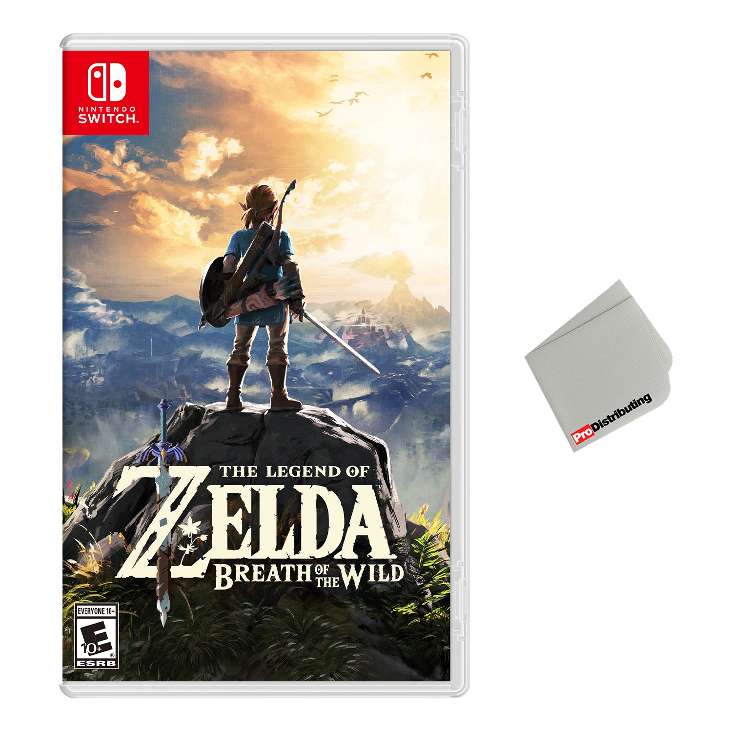 The Legend of Zelda: Breath of the Wild Nintendo Switch with Microfiber Cleaning Cloth - Pro-Distributing