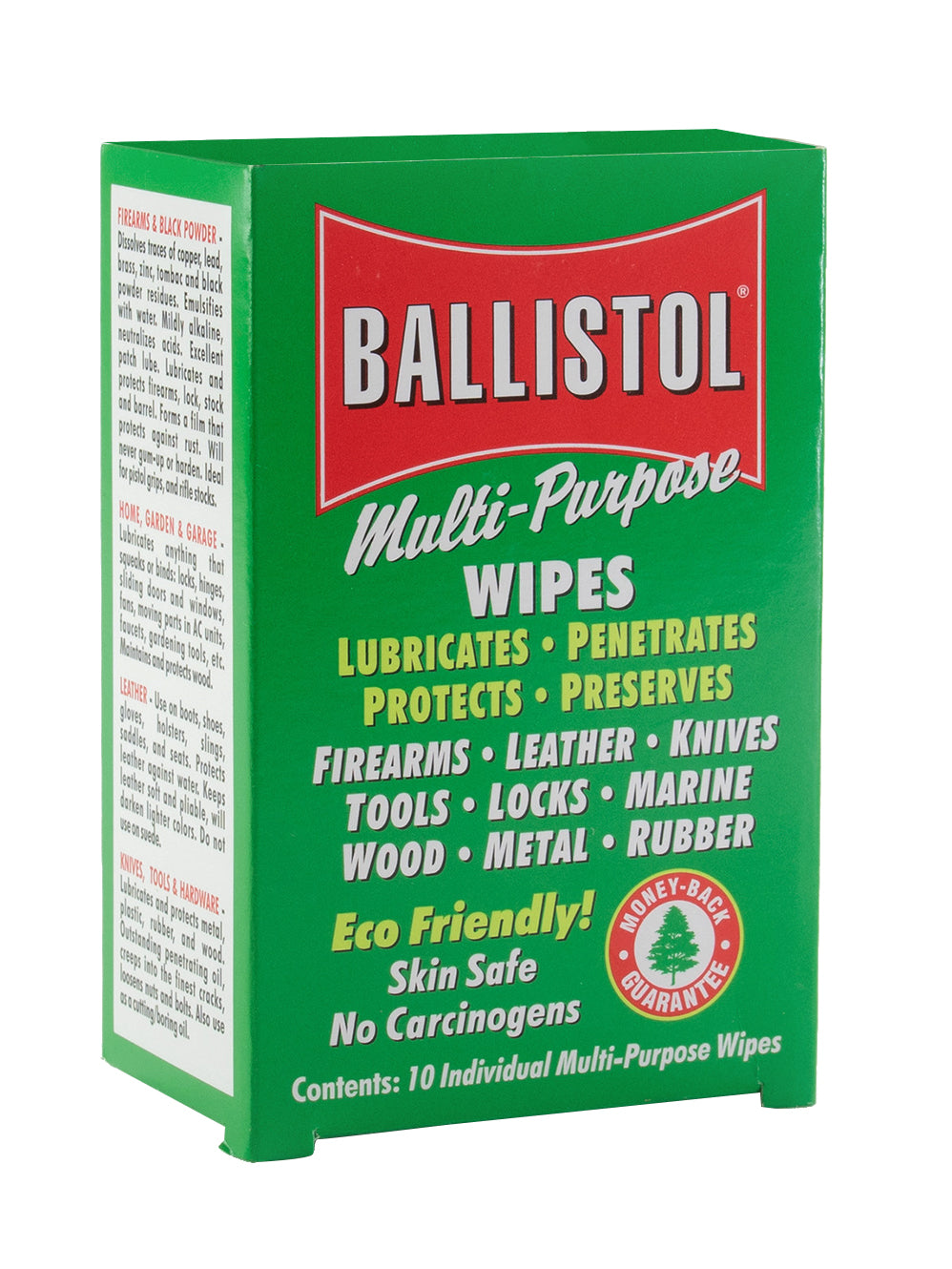 10 Pack Ballistol Multi-Purpose Oil Lubricant Cleaner and Protectant Wipes  for Wood, Metal, Rubber - Pro-Distributing