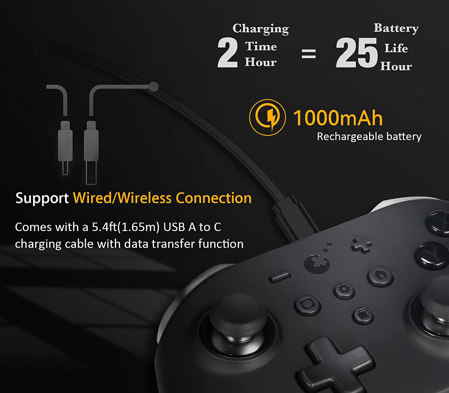GuliKit No Stick Drift KingKong 2 Pro Wireless Bluetooth Controller for Nintendo Switch - Black - Pro-Distributing