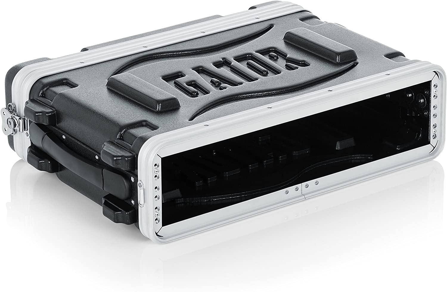 Gator Cases Lightweight Molded 2U Rack Case with Heavy Duty Latches; Shallow 14.25" depth  - GR-2S - Pro-Distributing