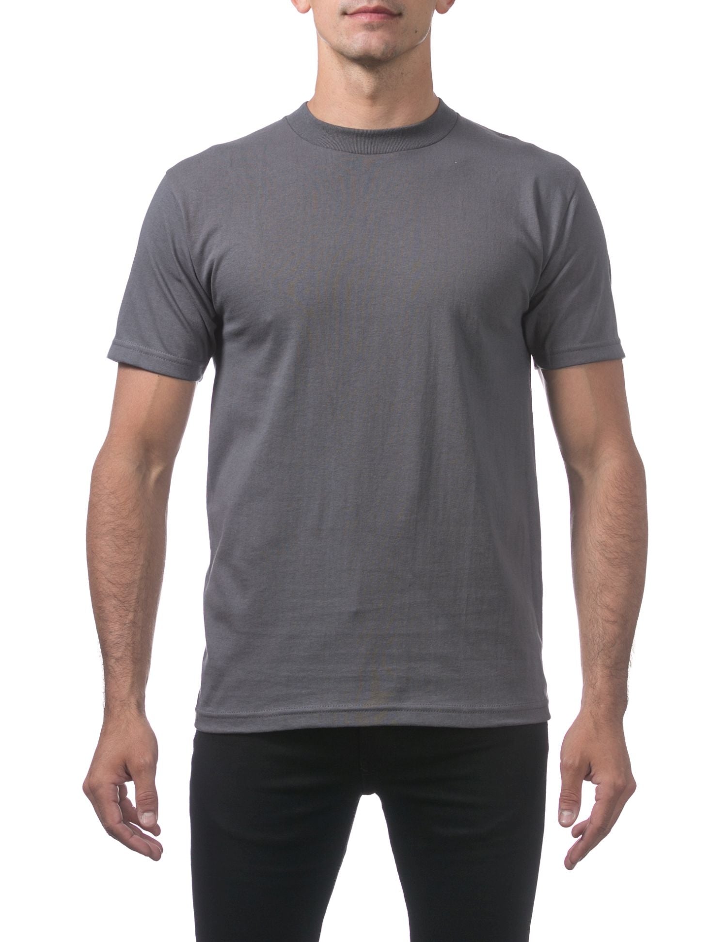 Pro Club Men's Comfort Cotton Short Sleeve T-Shirt - Graphite - Large - Pro-Distributing