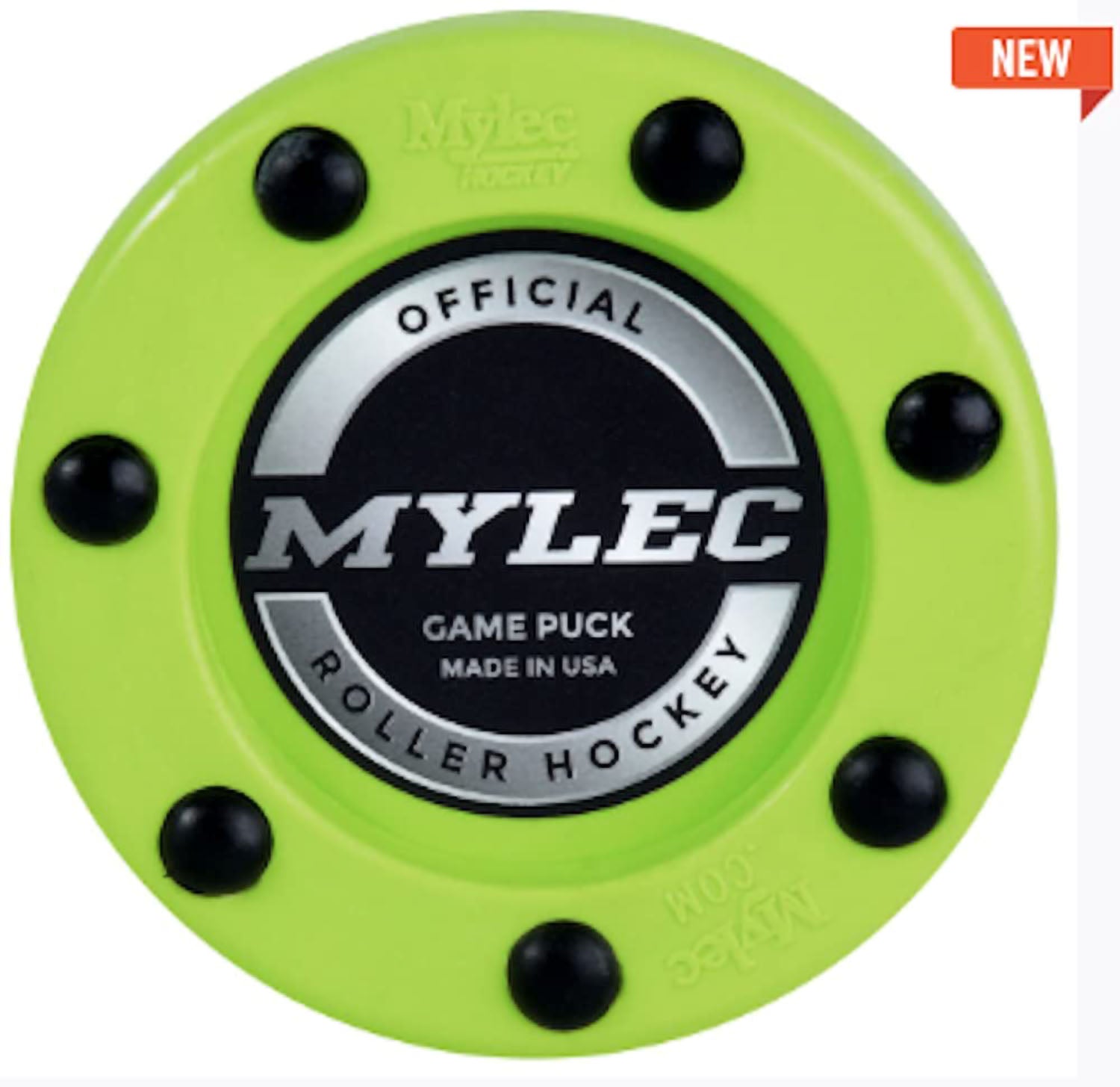 Mylec Green Official Roller Hockey Game Puck - 3 Pack - Pro-Distributing