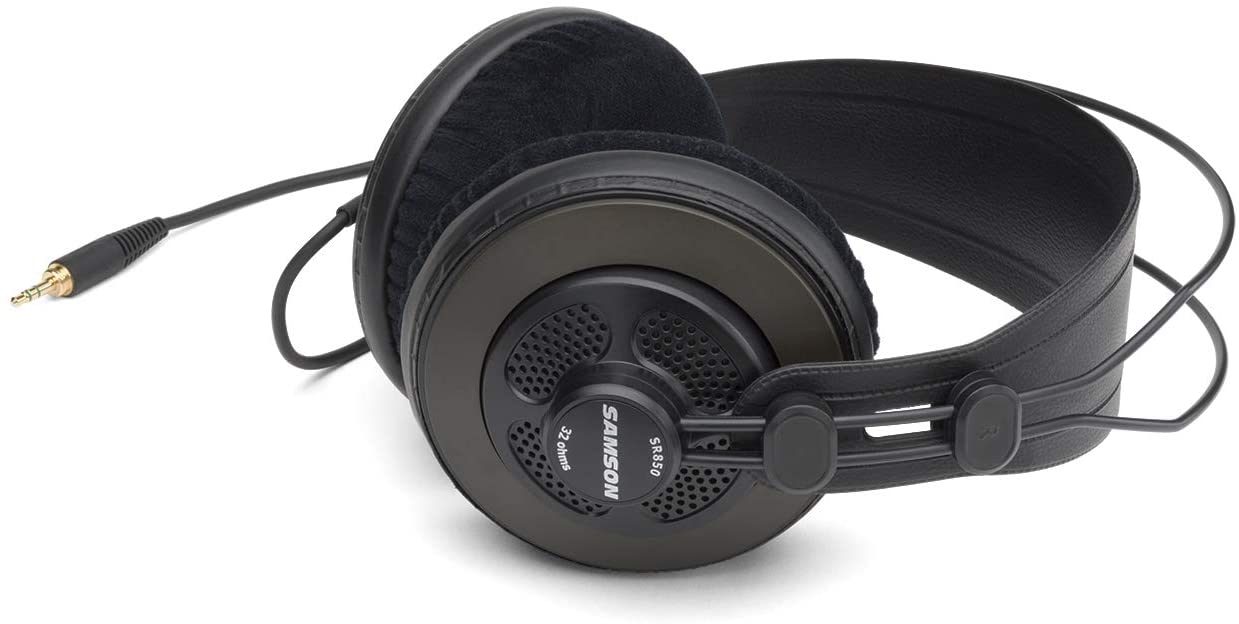 Samson Technologies SR850 Semi Open-Back Studio Reference Headphones, Black - Pro-Distributing