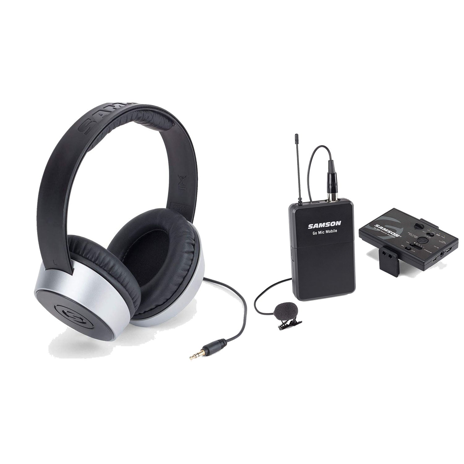 Samson Go Mic Mobile Lavalier Wireless System and SR550 Closed Back Headphone Bundle - Pro-Distributing