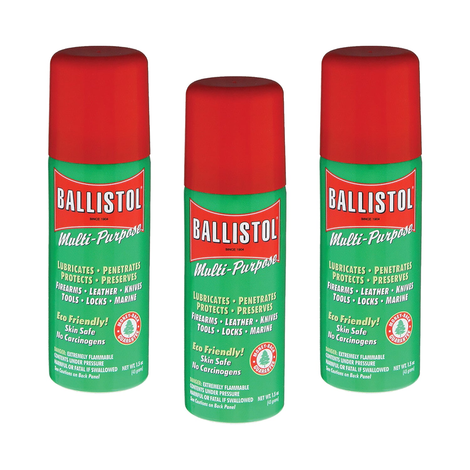 3-Pack Ballistol 1.5 oz Multi-Purpose Oil Lubricant Cleaner and Protectant for Wood, Metal, Rubber - Pro-Distributing