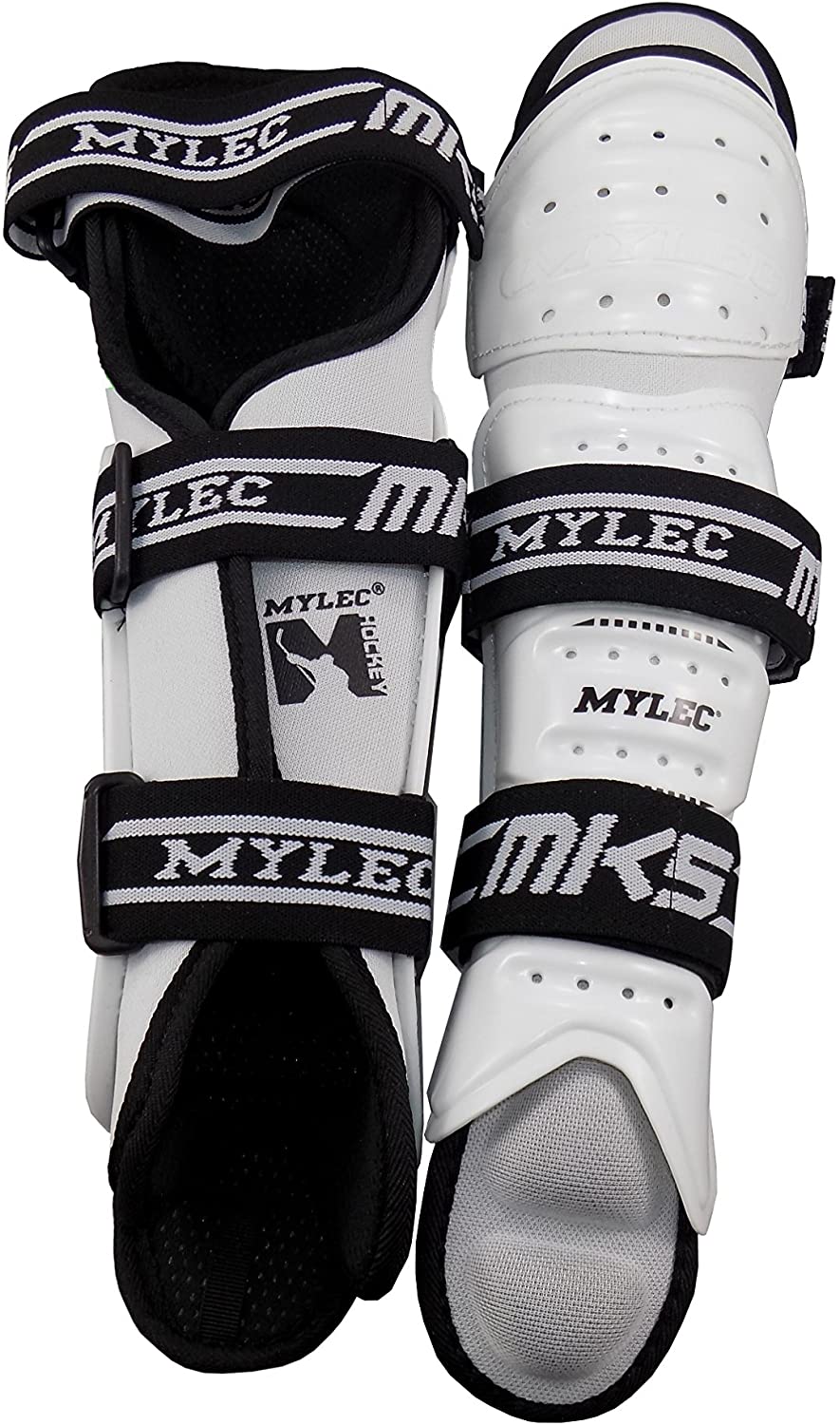 Mylec MK5 13" Pro Roller Hockey, Dek Hockey, Street Hockey Shinguards/Kneepads - White - Pro-Distributing