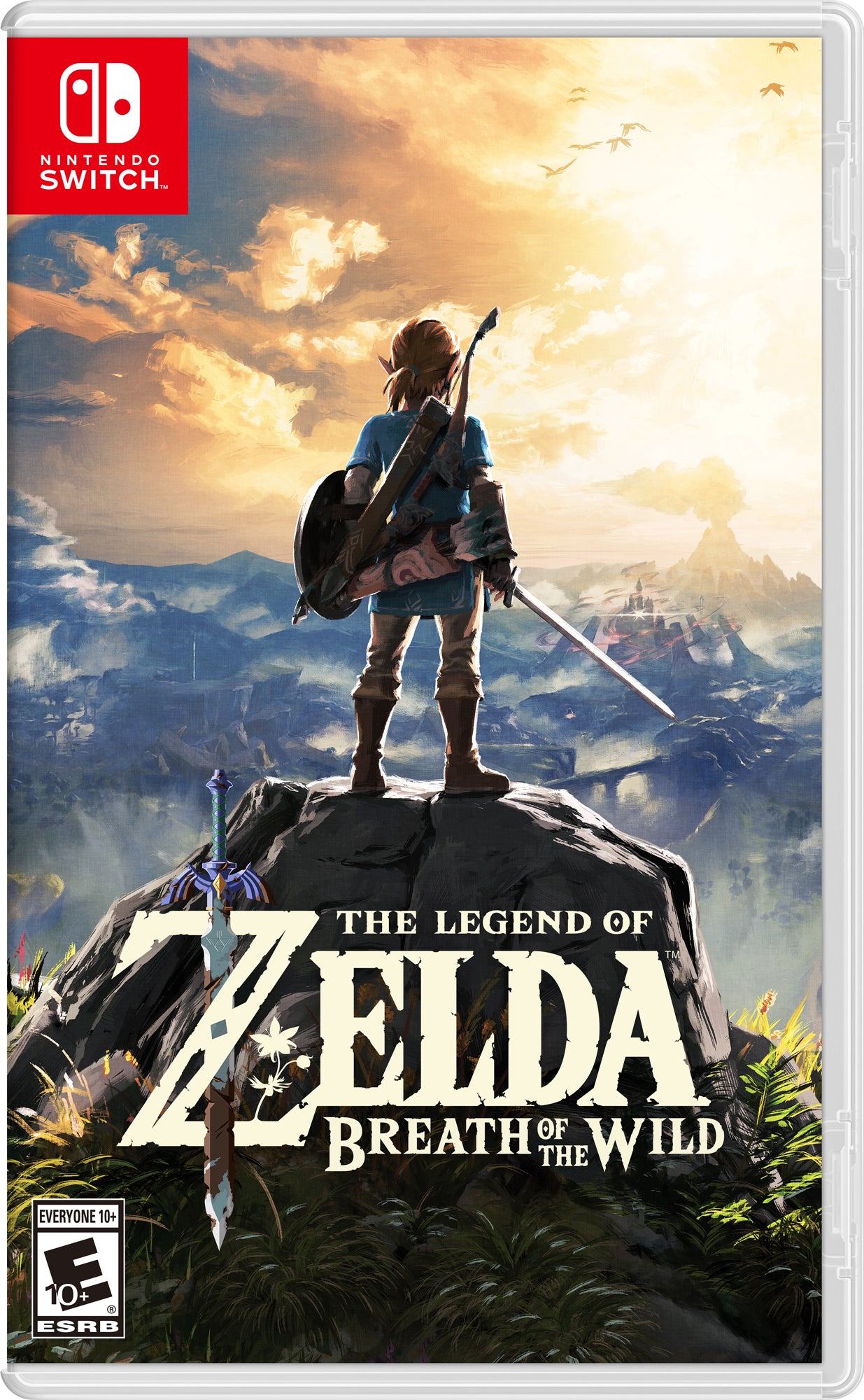 Nintendo Switch OLED Console Neon Red & Blue with The Legend of Zelda: Breath of the Wild, Accessory Starter Kit and Screen Cleaning Cloth Bundle - Pro-Distributing