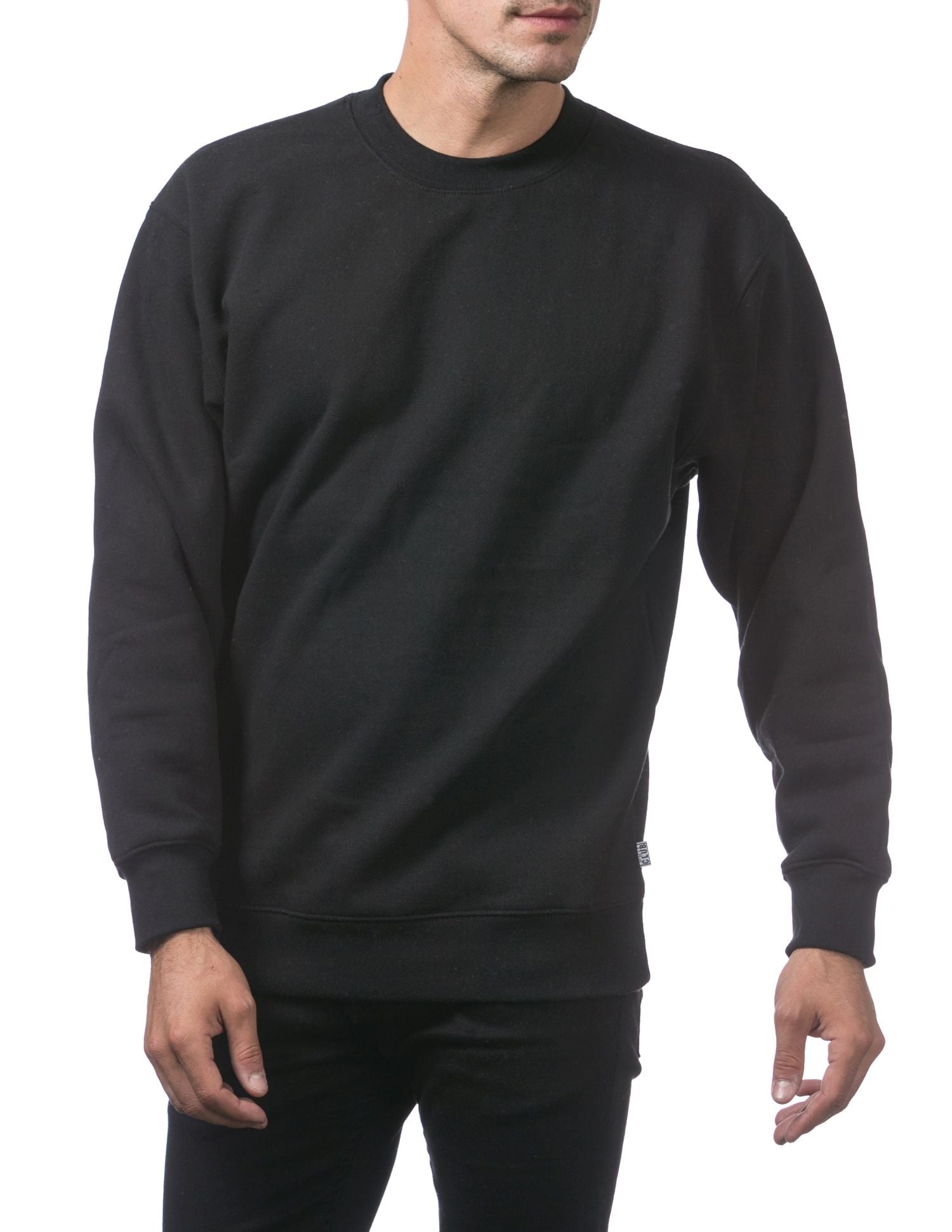 Pro Club Men's Comfort Crew Neck Fleece Pullover Sweater - Black - Medium - Pro-Distributing