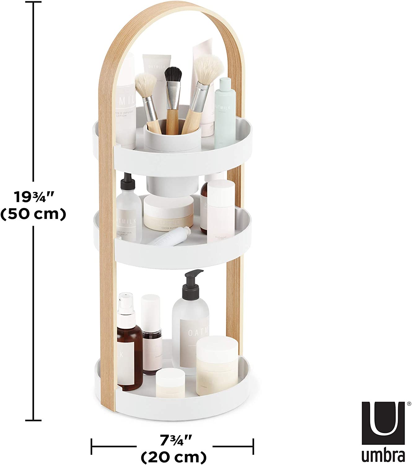 Umbra Bellwood Cosmetic Organizer - White/Natural - Pro-Distributing