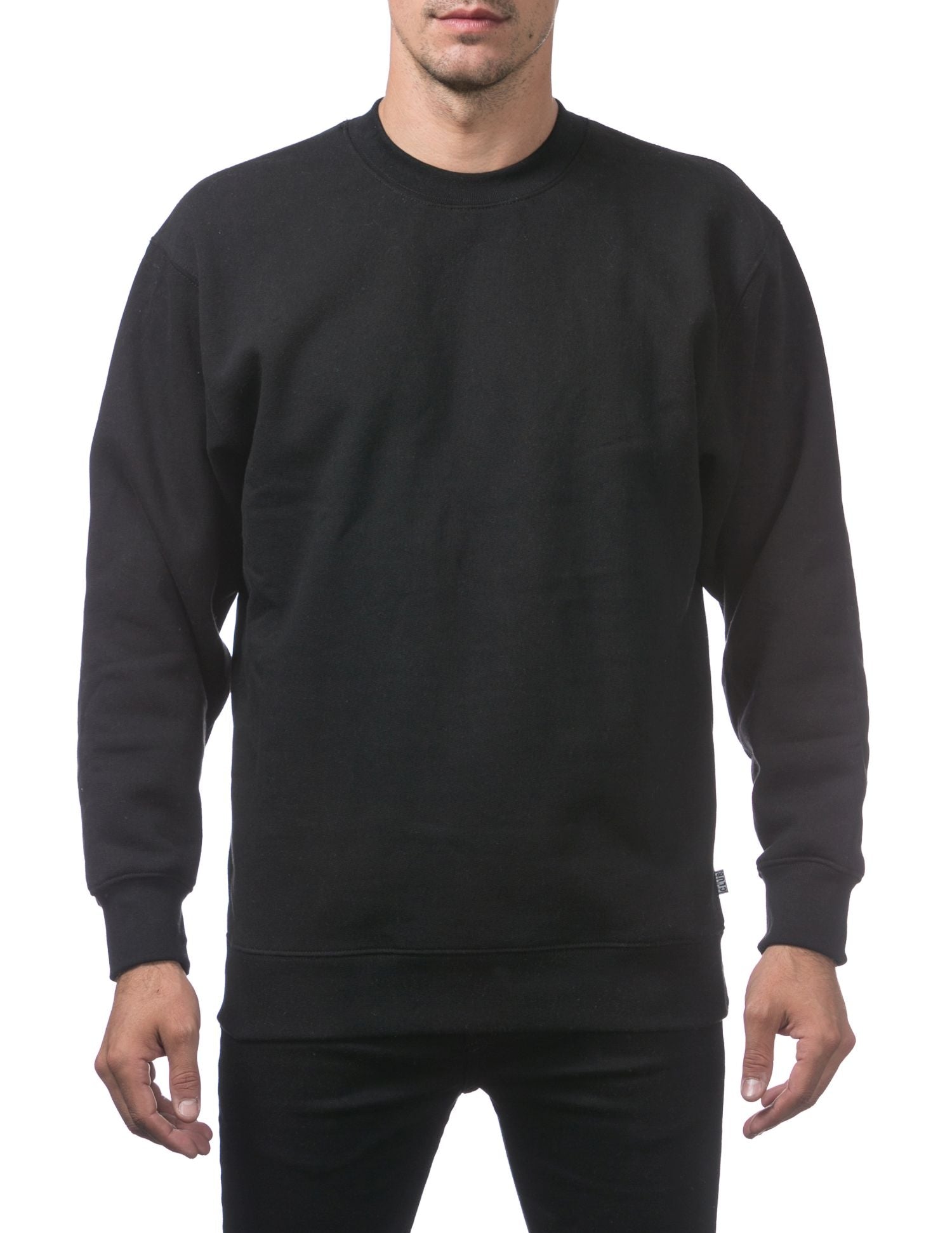 Pro Club Men's Comfort Crew Neck Fleece Pullover Sweater - Black - Medium - Pro-Distributing