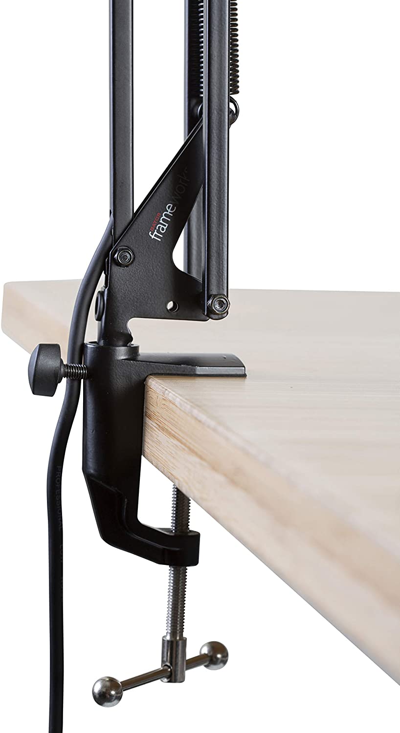 2 Pack Gator Frameworks Desk-Mounted Broadcast Microphone Boom Stand for Podcasts & Recording - GFWMICBCBM1000 - Pro-Distributing