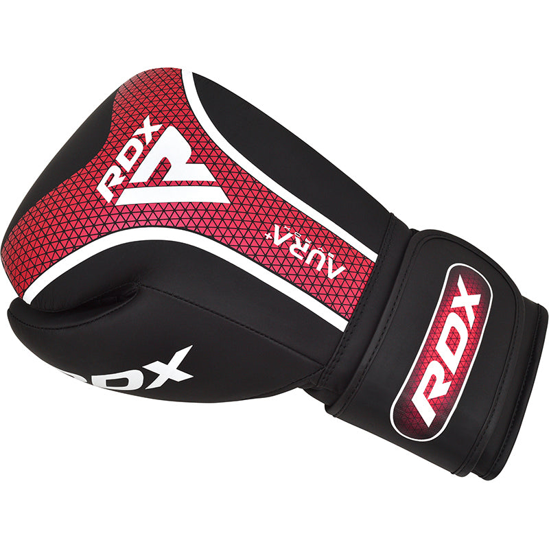 RDX T17 Aura Nova Tech Boxing Sparring Gloves - Red - 12oz - Shock Absorbing Foam, Moisture Wicking for Heavy Punching Bag Training, Kickboxing, Muay Thai, Sparring - Pro-Distributing