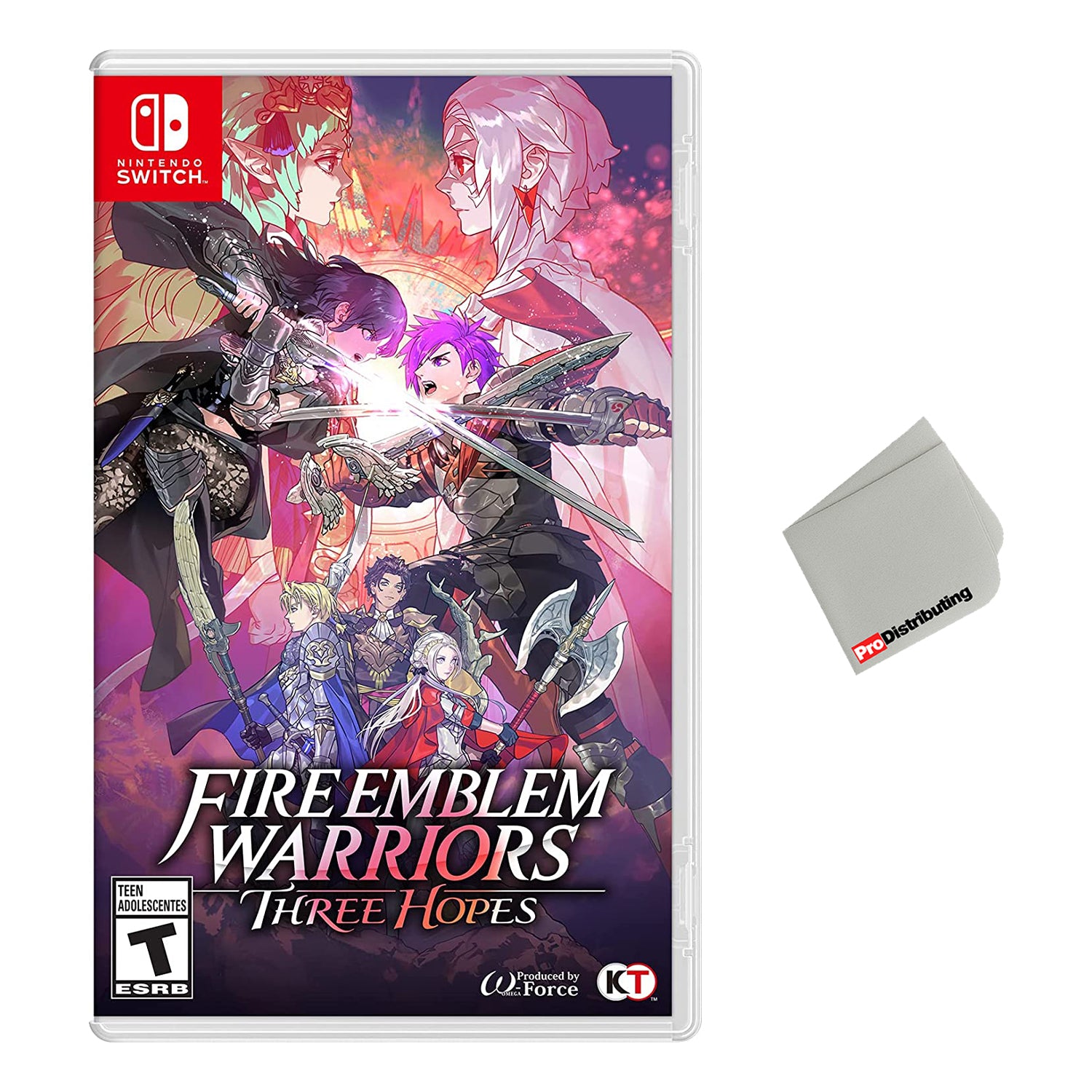 Fire Emblem Warriors: Three Hopes - Nintendo Switch with Microfiber Cleaning Cloth - Pro-Distributing
