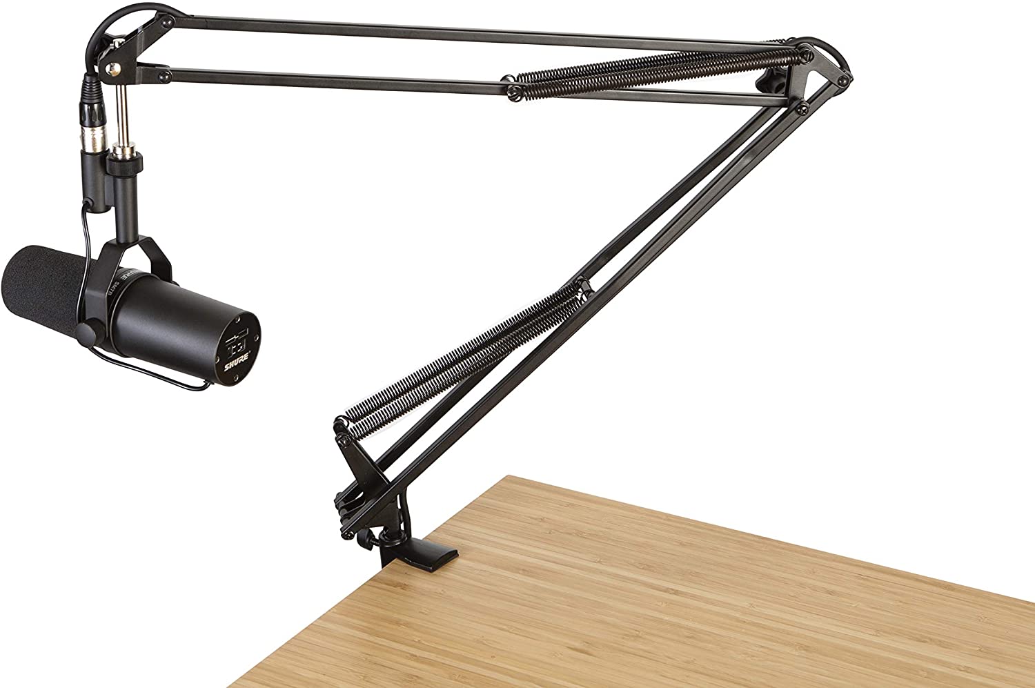 2 Pack Gator Frameworks Desk-Mounted Broadcast Microphone Boom Stand for Podcasts & Recording - GFWMICBCBM1000 - Pro-Distributing