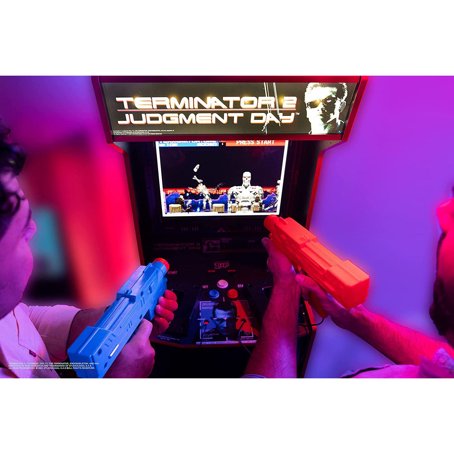Arcade1UP Terminator 2 Judgment Day Arcade with Riser and Lit Marquee - Pro-Distributing