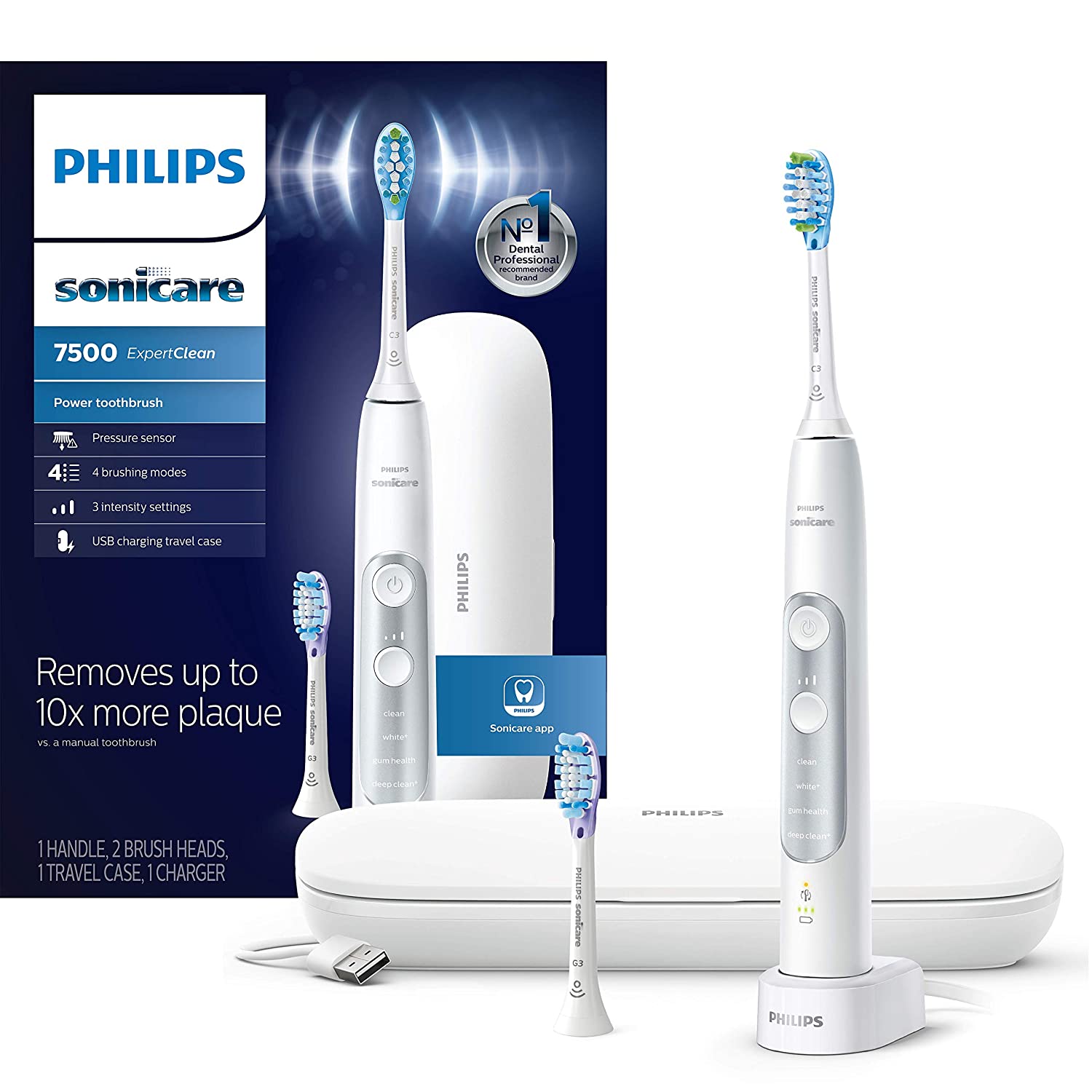 Philips Sonicare HX9690/07 ExpertClean 7500 Bluetooth Electric Toothbrush Black - Pro-Distributing