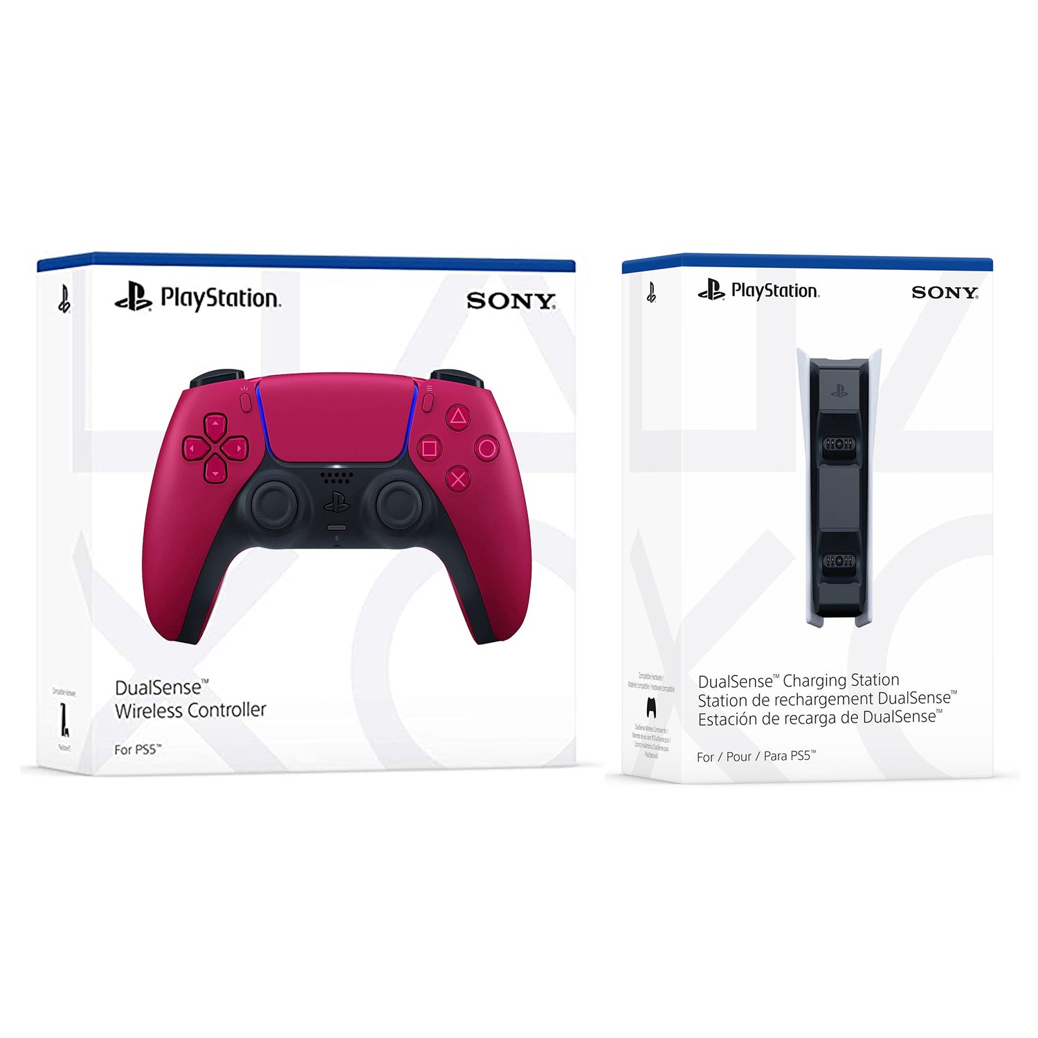 Sony PlayStation 5 DualSense Wireless Controller and Charging Dock - Cosmic Red - Pro-Distributing