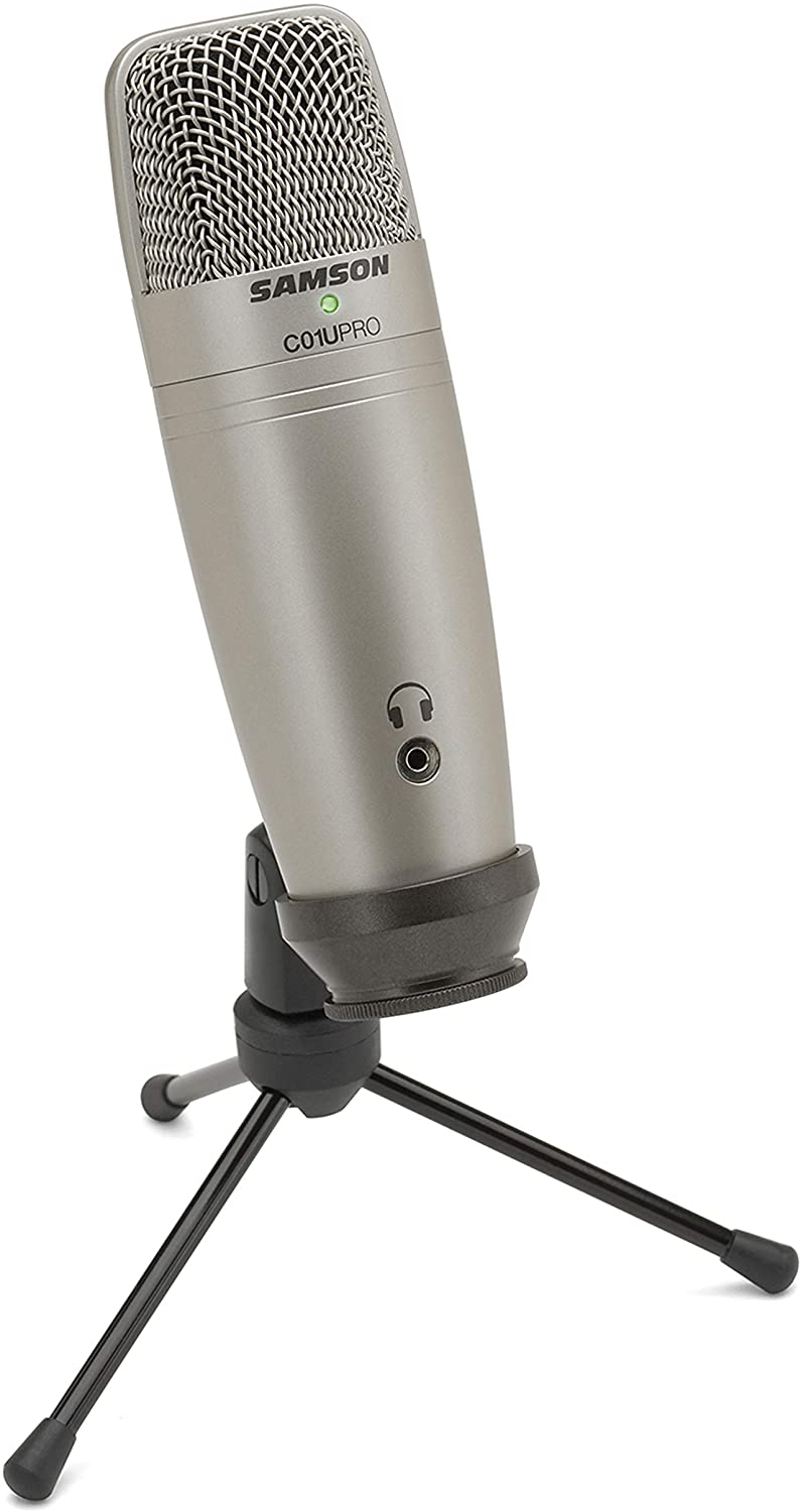 Samson C01U Pro Condenser Microphone with R850 Semi Open-Back Headphones Bundle - Pro-Distributing