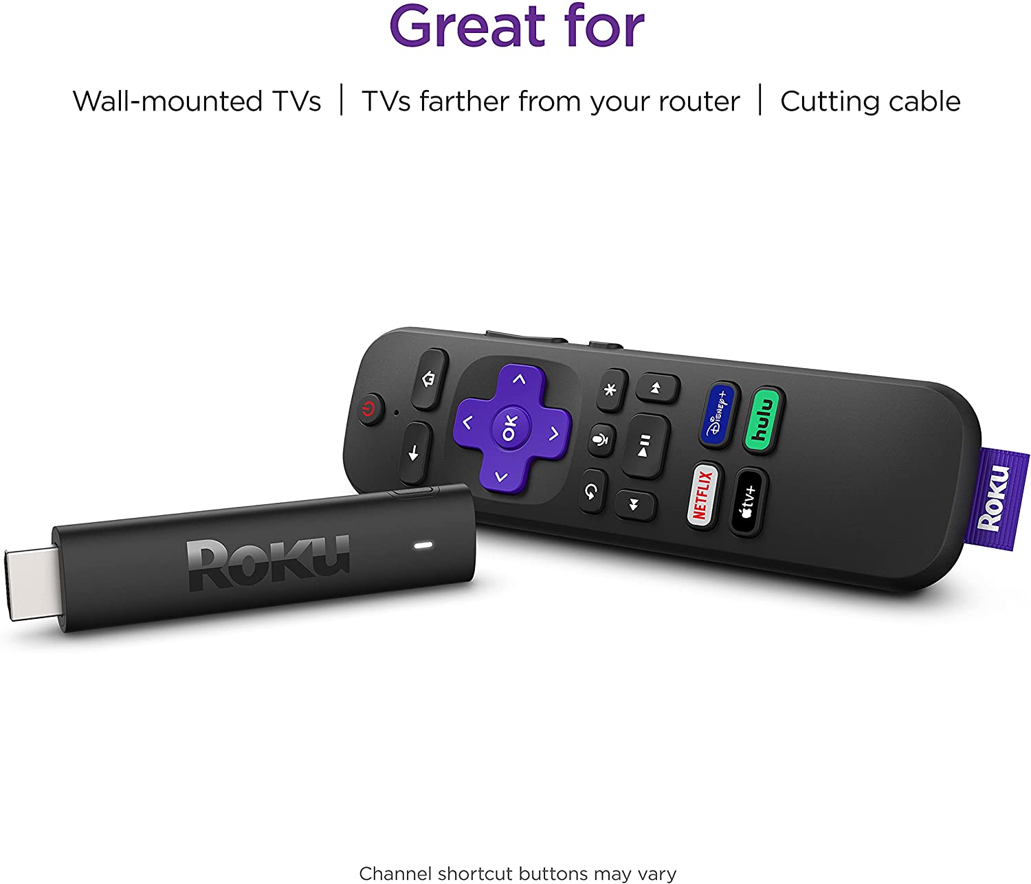 2 Pack Roku Streaming Stick 4K 2021 Streaming Device 4K/HDR/Dolby Vision with Roku Voice Remote and TV Controls - Pro-Distributing