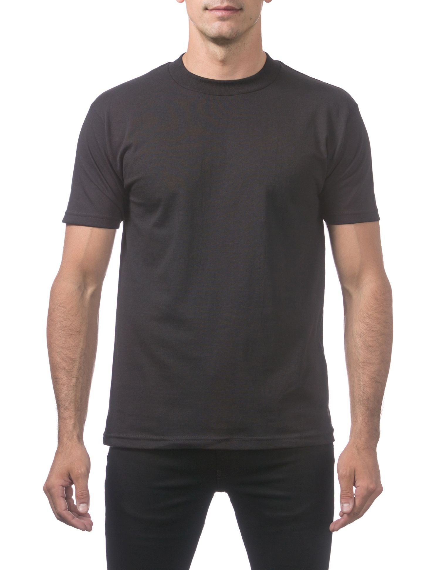 Pro Club Men's Comfort Cotton Short Sleeve T-Shirt - Black - Large - Pro-Distributing