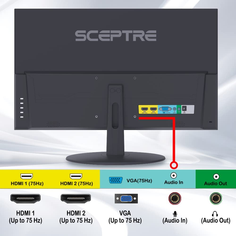Sceptre IPS 27" IPS 75Hz 1080p Computer Monitor with HDMI, VGA - Built-in Speakers E275W-FPT - Pro-Distributing