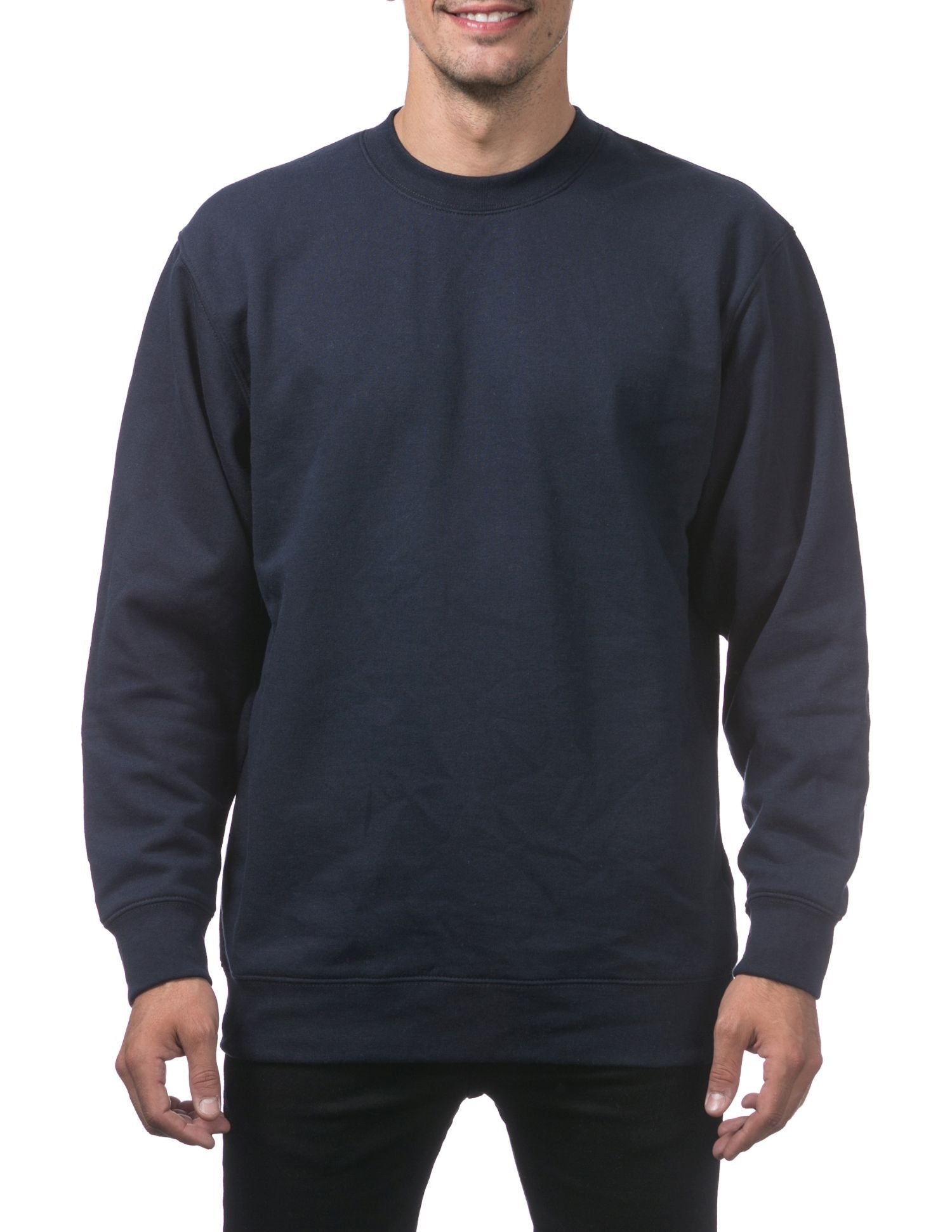 Pro Club Men's Comfort Crew Neck Fleece Pullover Sweater - Navy - Medium - Pro-Distributing