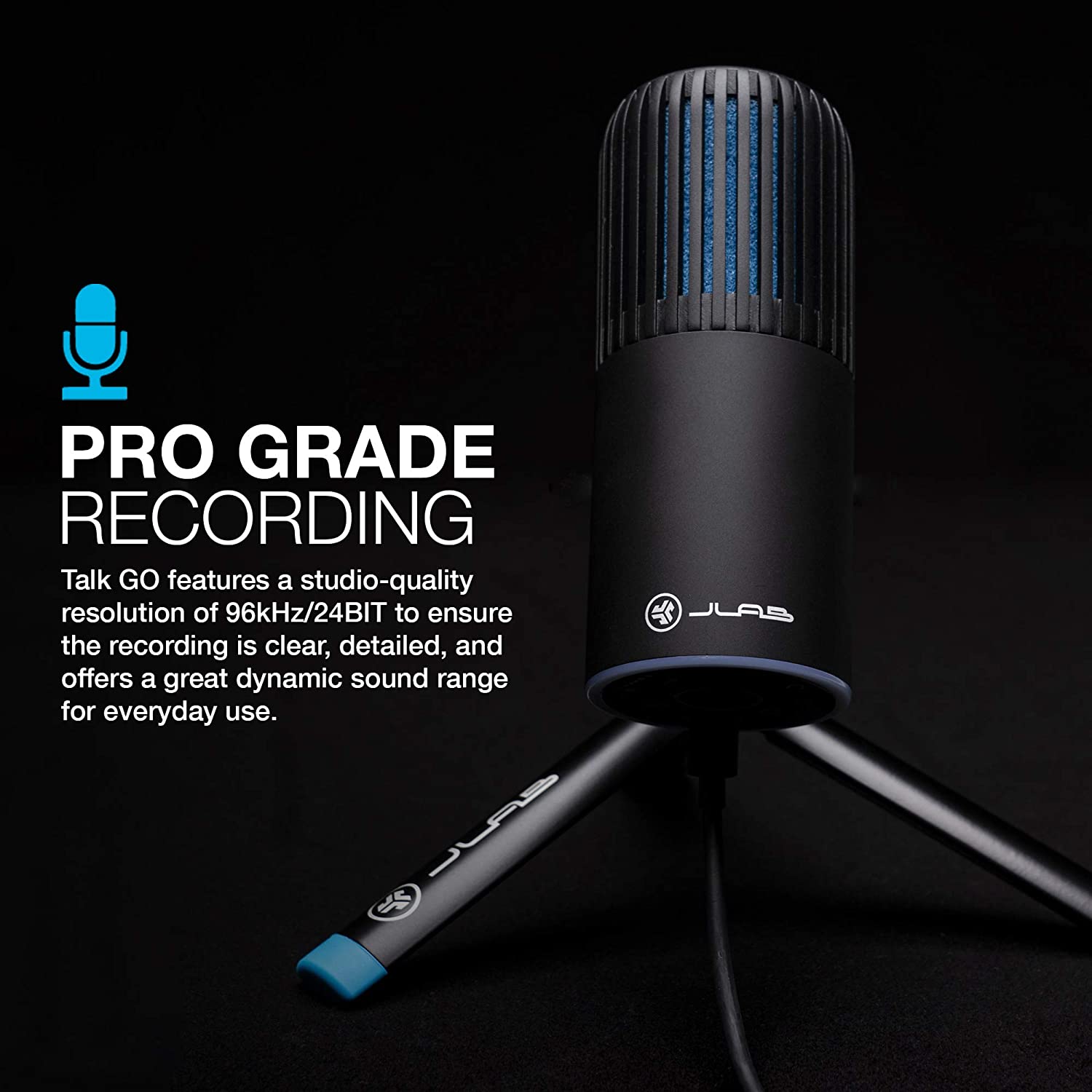 JLab Talk Go USB Microphone with Cardioid or Omnidirectional Modes - Pro-Distributing