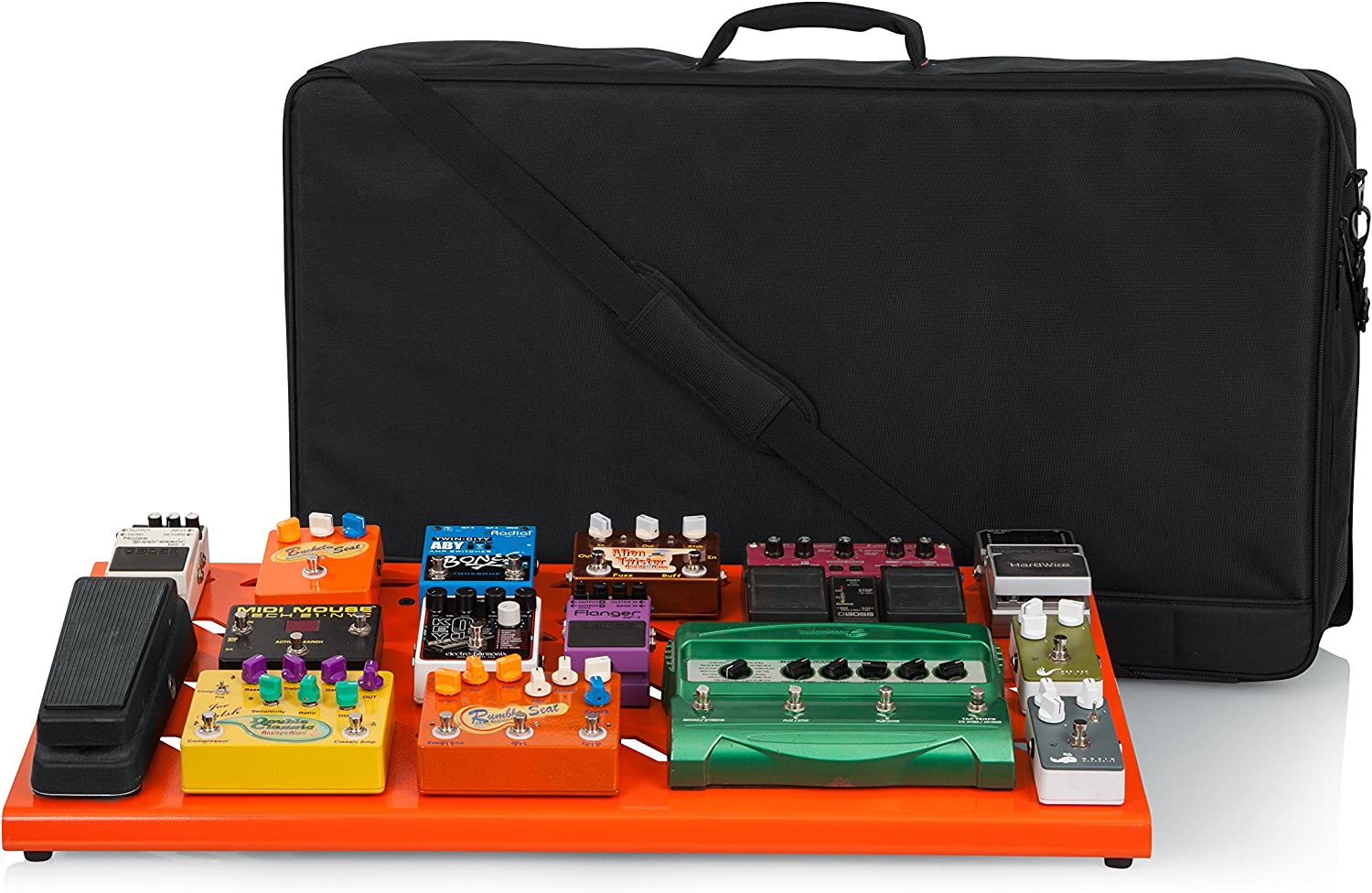 Gator Cases Extra Large Aluminum Guitar Pedal Board with Carry Bag - British Orange - Pro-Distributing