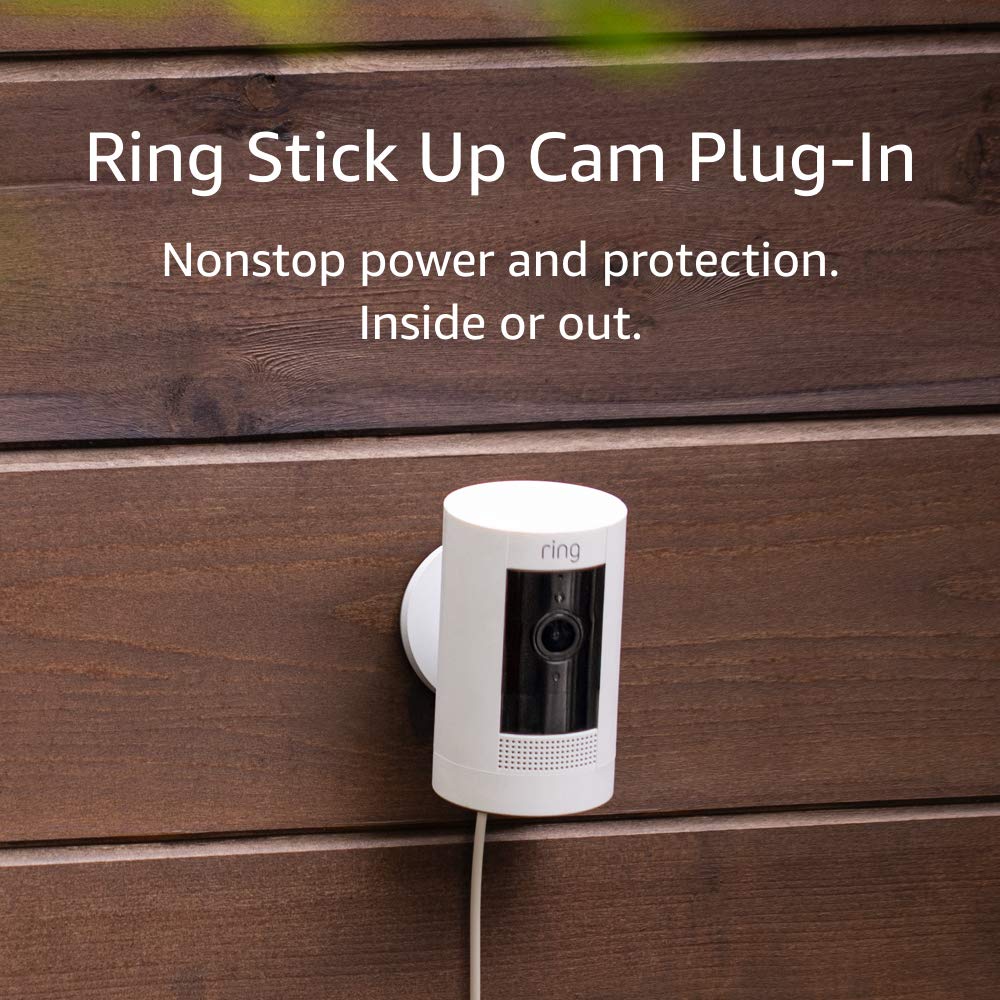 Ring Stick Up Indoor/Outdoor 1080p Wi-Fi Wired Security Camera - White - Pro-Distributing