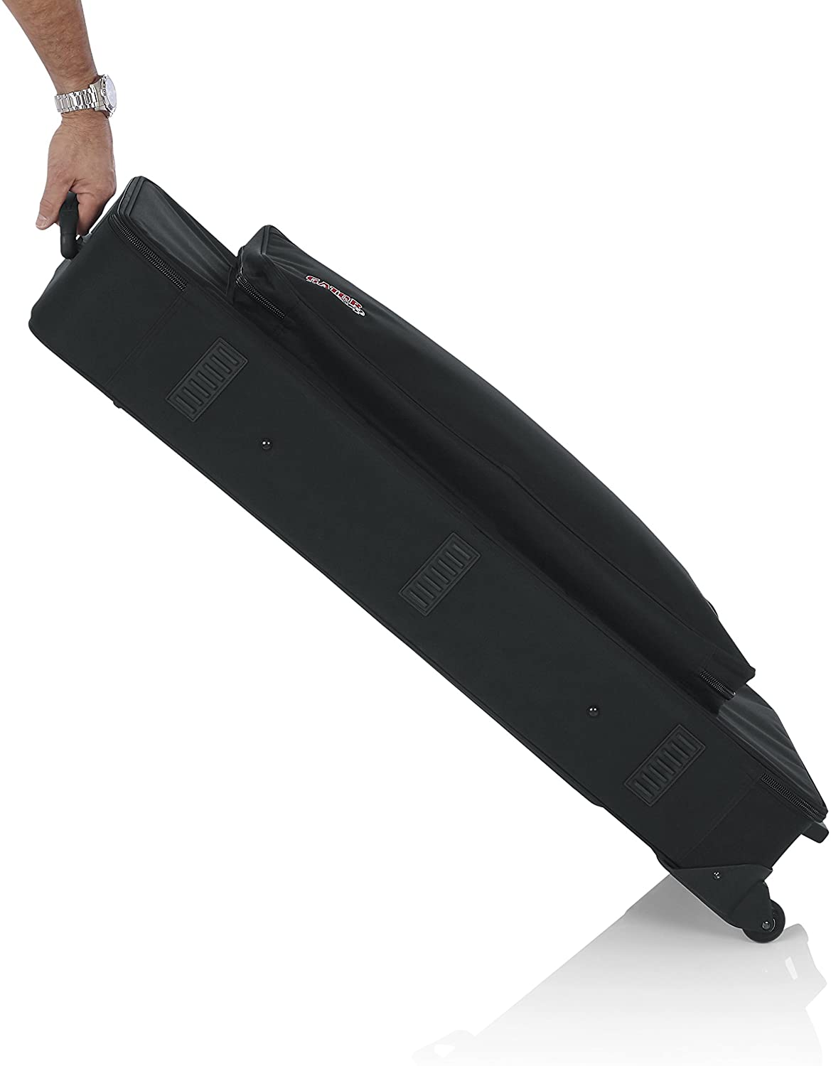 Gator Lightweight Case with Retractable Pull Handle and Wheels Fits Standard 49 Note Keyboards and Electric Pianos (GK-49) - Pro-Distributing
