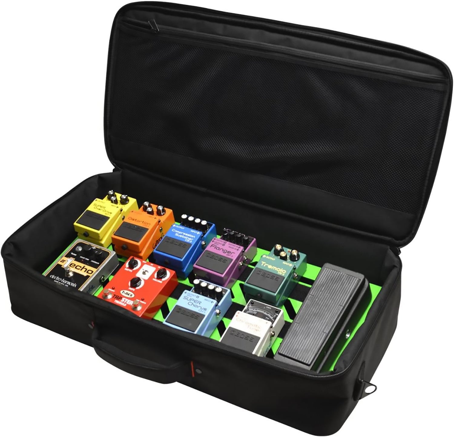 Gator Cases Large Aluminum Guitar Pedal Board with Carry Bag - Screamer Green - Pro-Distributing