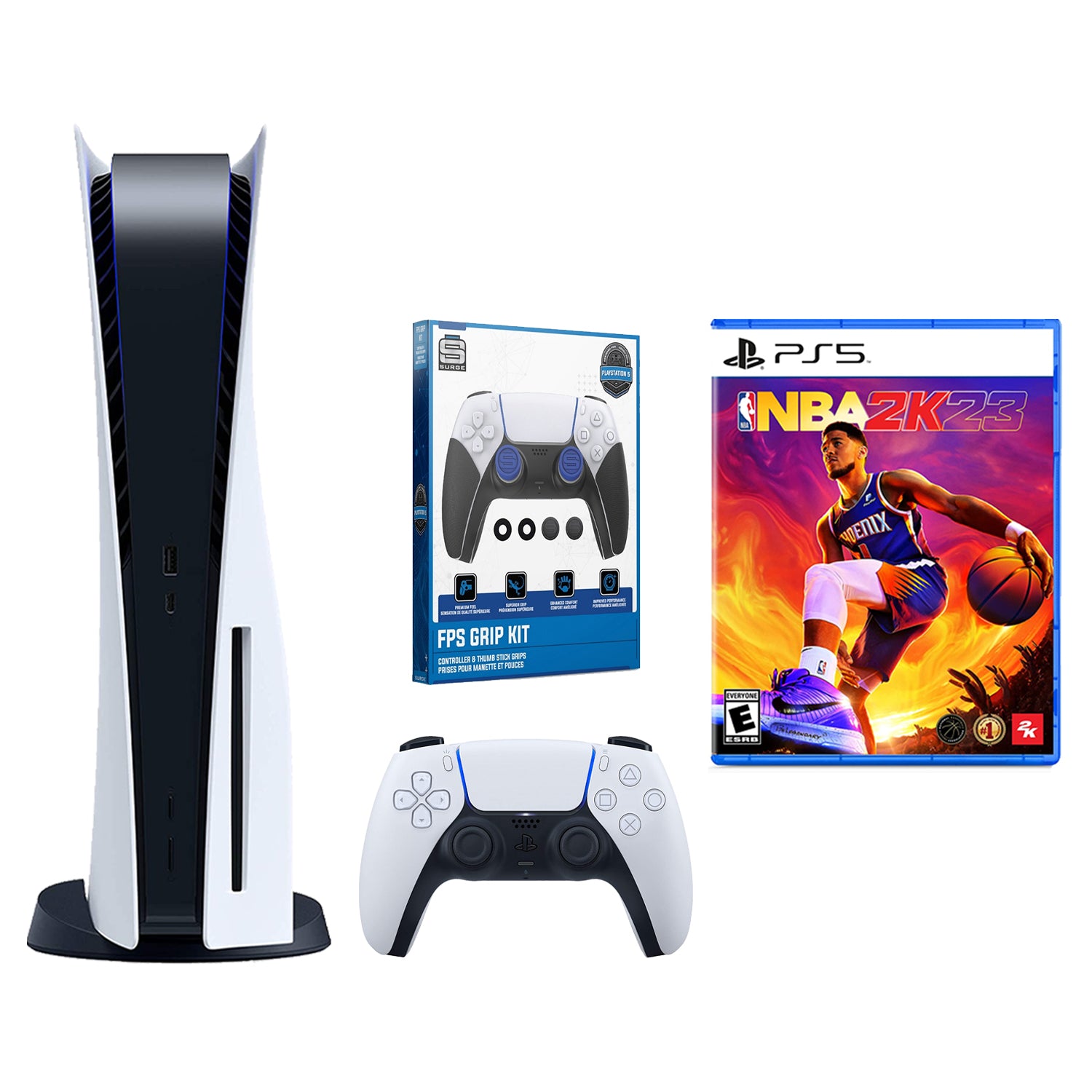 Sony Playstation 5 Disc with NBA 2K23 and FPS Grip Kit Bundle - Pro-Distributing