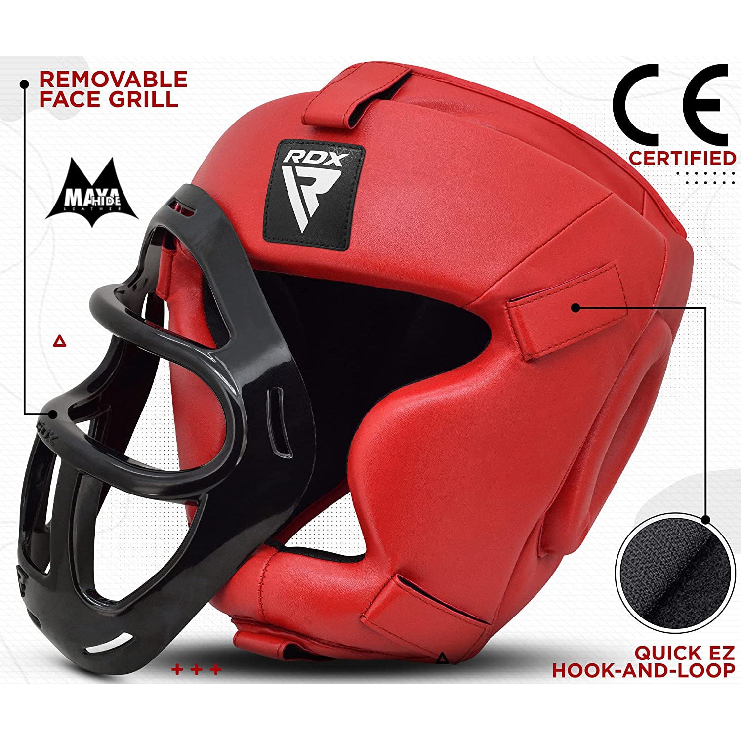 RDX T1 Full Face Protection Headgear for Boxing, MMA, BJJ, Muay Thai, Kickboxing - RED - EXTRA LARGE - Pro-Distributing