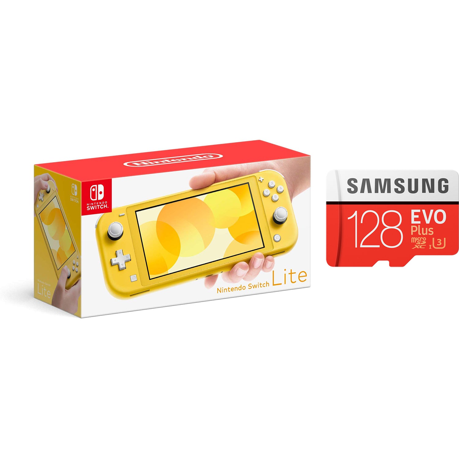 Nintendo Switch Lite 32GB Yellow with Samsung 128GB Micro SD Card Bundle - Pro-Distributing