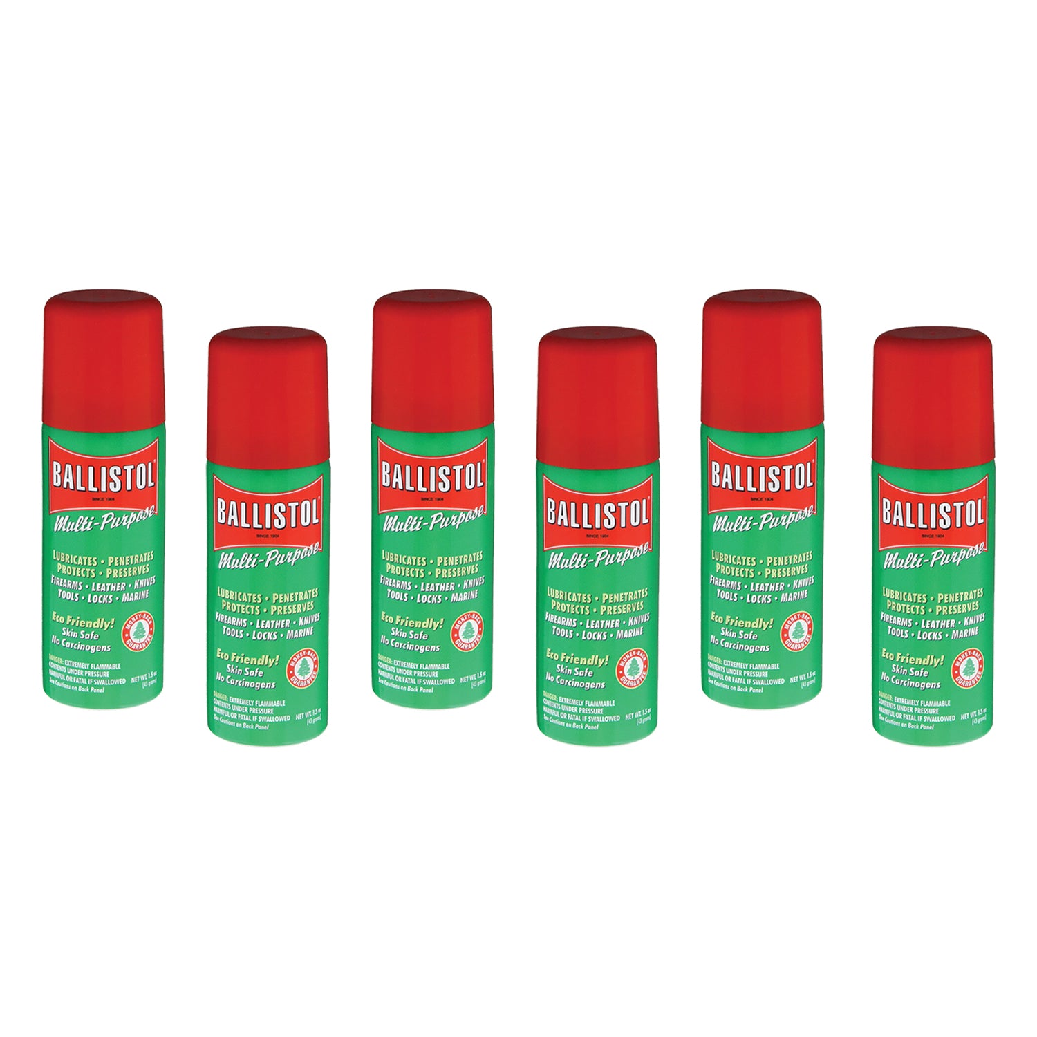 6-Pack Ballistol 1.5 oz Multi-Purpose Oil Lubricant Cleaner and Protectant for Wood, Metal, Rubber - Pro-Distributing