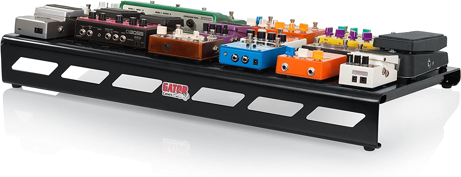 Gator Cases Extra Large Aluminum Guitar Pedal Board with Carry Bag - Stealth Black - Pro-Distributing