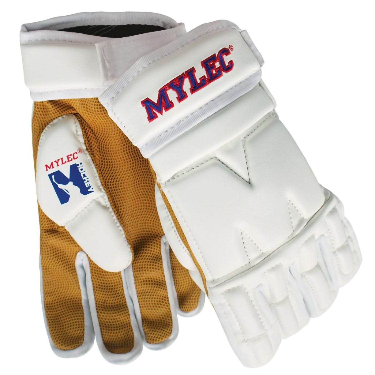 Mylec MK3 13" Large Roller Hockey, Dek Hockey, Street Hockey Player Gloves - White - Pro-Distributing