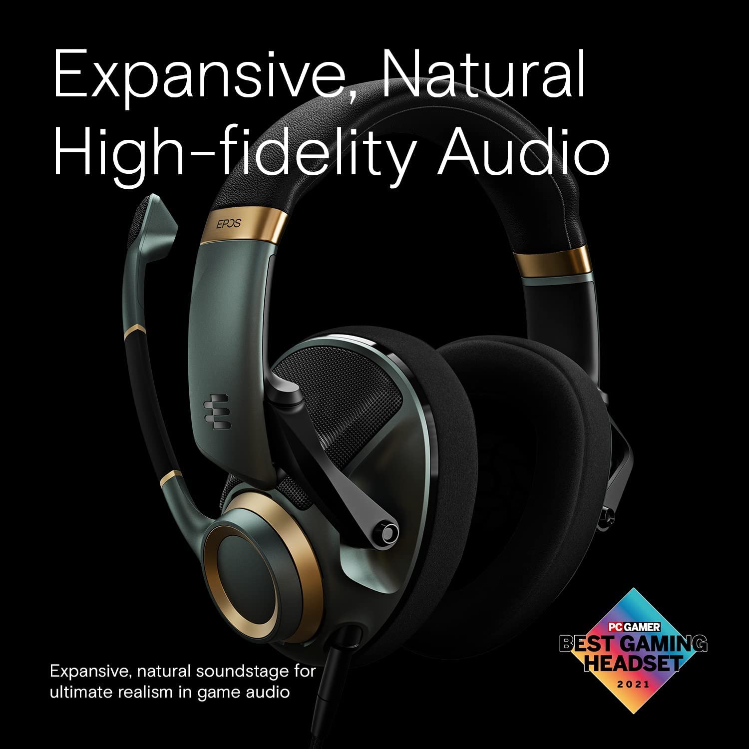 EPOS Audio H6PRO Closed Acoustic Gaming Headset - Racing Green - Pro-Distributing