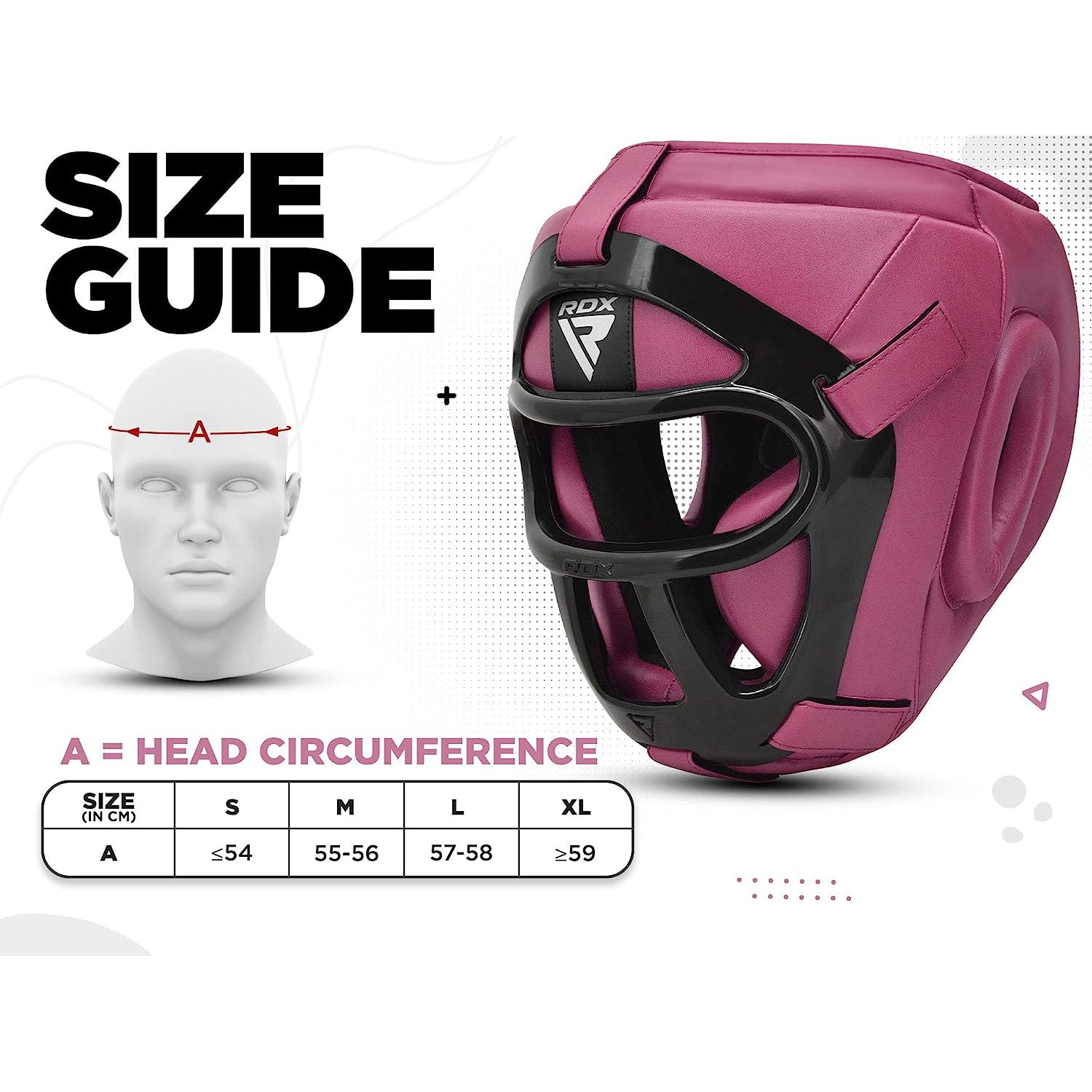 RDX T1 Full Face Protection Headgear for Boxing, MMA, BJJ, Muay Thai, Kickboxing - PINK - EXTRA LARGE - Pro-Distributing