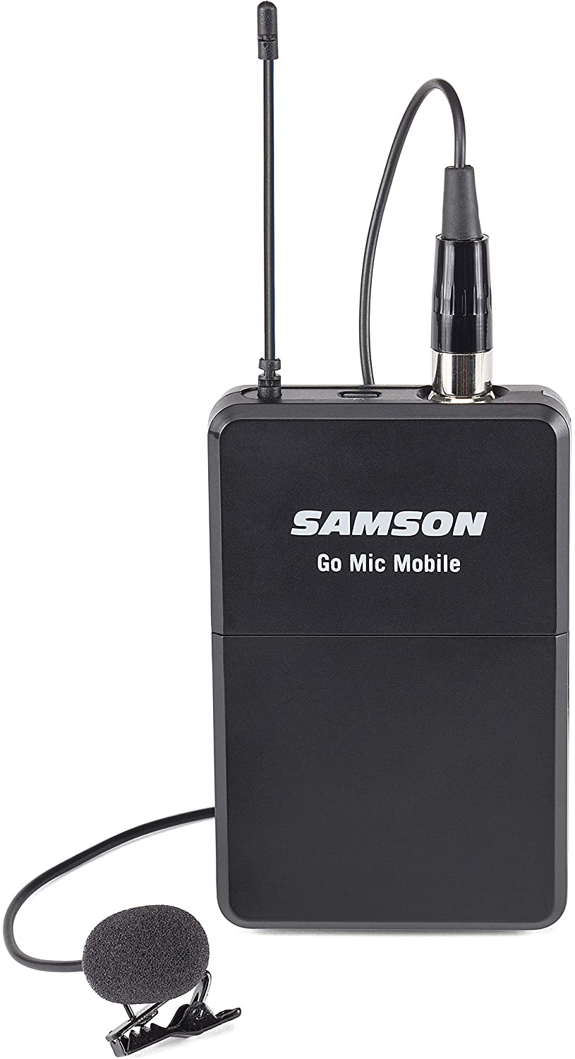 Samson Technologies Go Mic Mobile PXD2 Wireless Beltpack Transmitter with LM8 Lavalier Microphone - Pro-Distributing