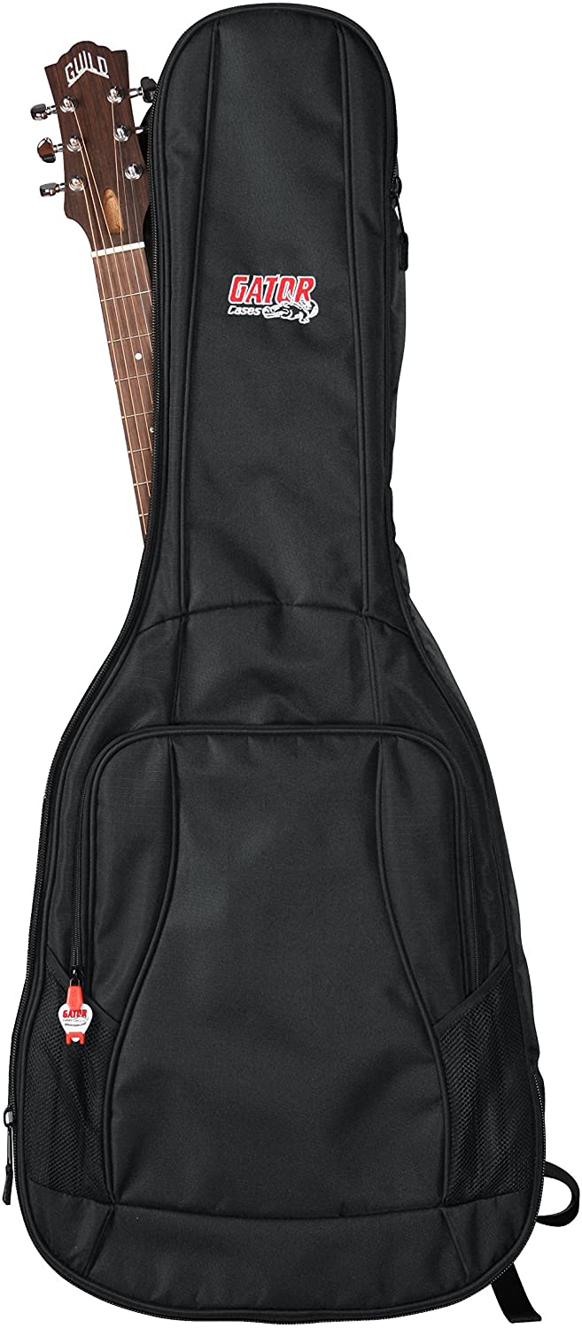 Gator Cases 4G Series Gig Bag For Acoustic Guitars with Adjustable Backpack Straps; Fits Most Dreadnought Style Acoustic Guitars - GB-4G-ACOUSTIC - Pro-Distributing