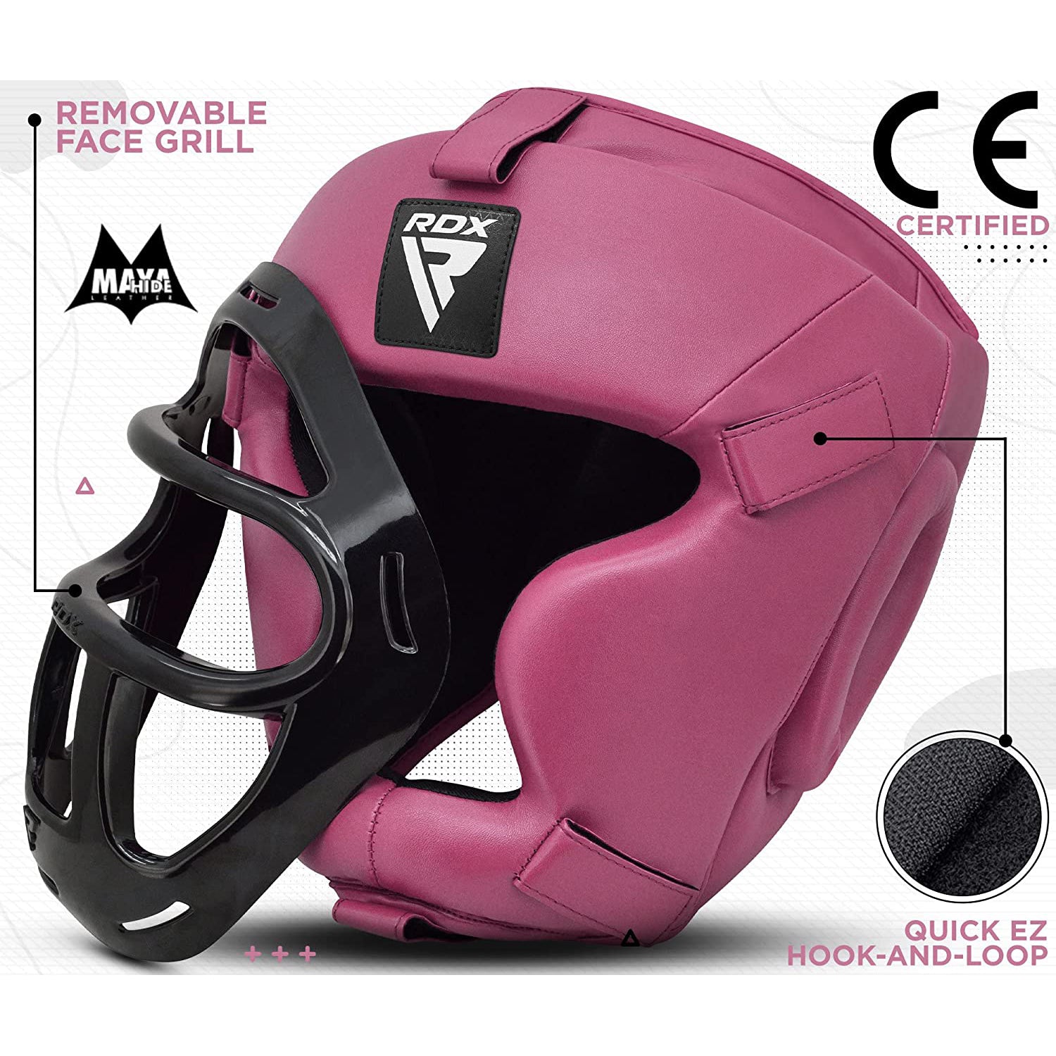 RDX T1 Full Face Protection Headgear for Boxing, MMA, BJJ, Muay Thai, Kickboxing - PINK - SMALL - Pro-Distributing