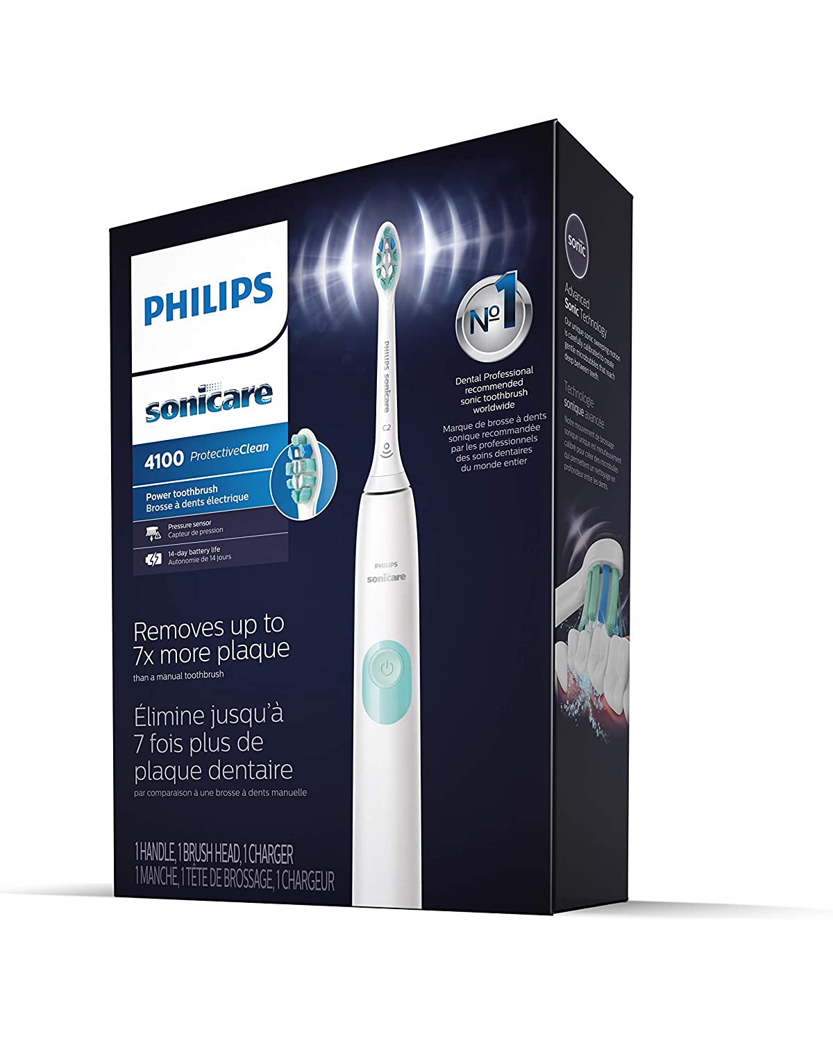 Philips Sonicare HX6817/01 ProtectiveClean 4100 Rechargeable Electric Toothbrush, White - Pro-Distributing