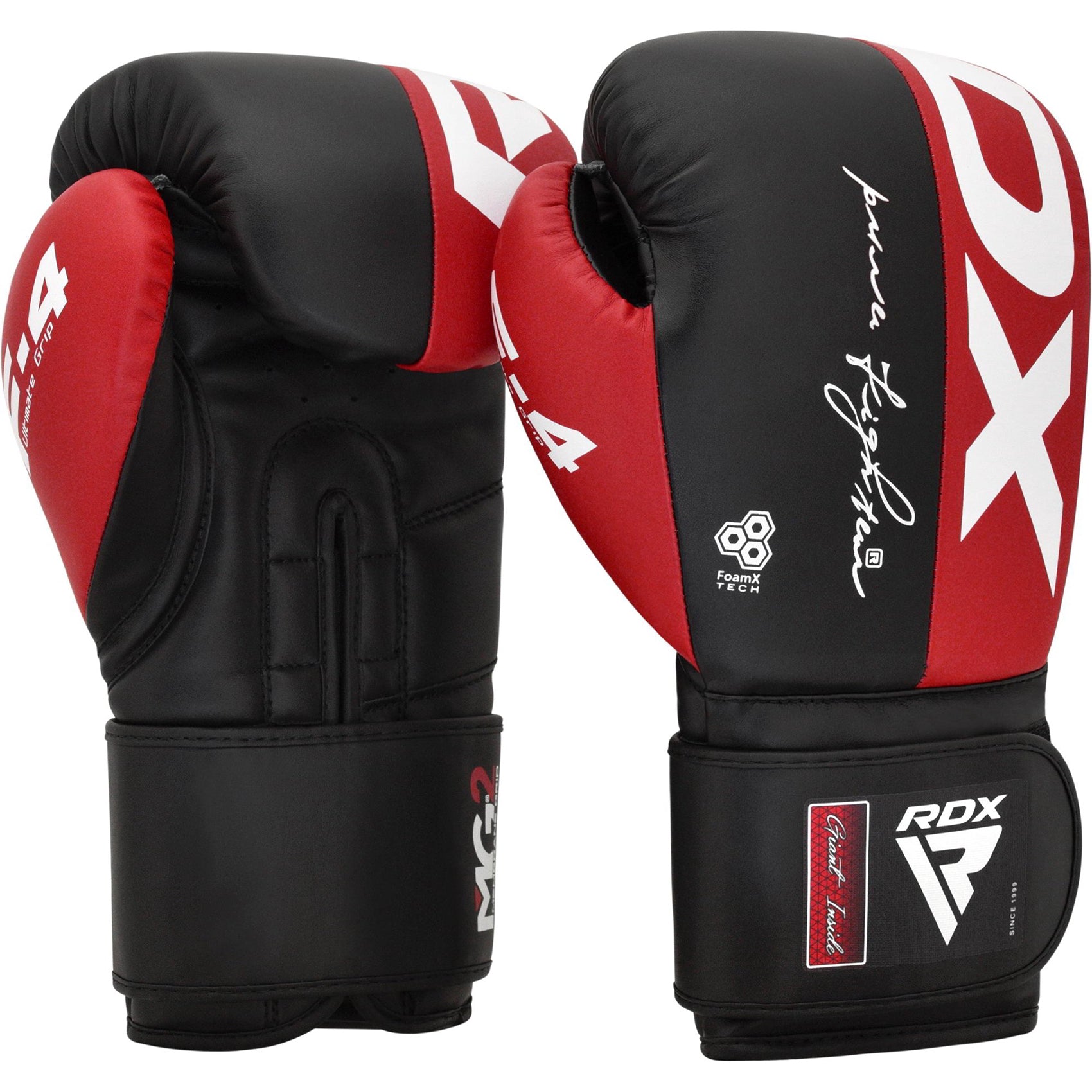 RDX REX F4 MMA, BJJ, Muay Thai, Kickboxing, Training Boxing Gloves - RED/BLACK - 14oz - Pro-Distributing